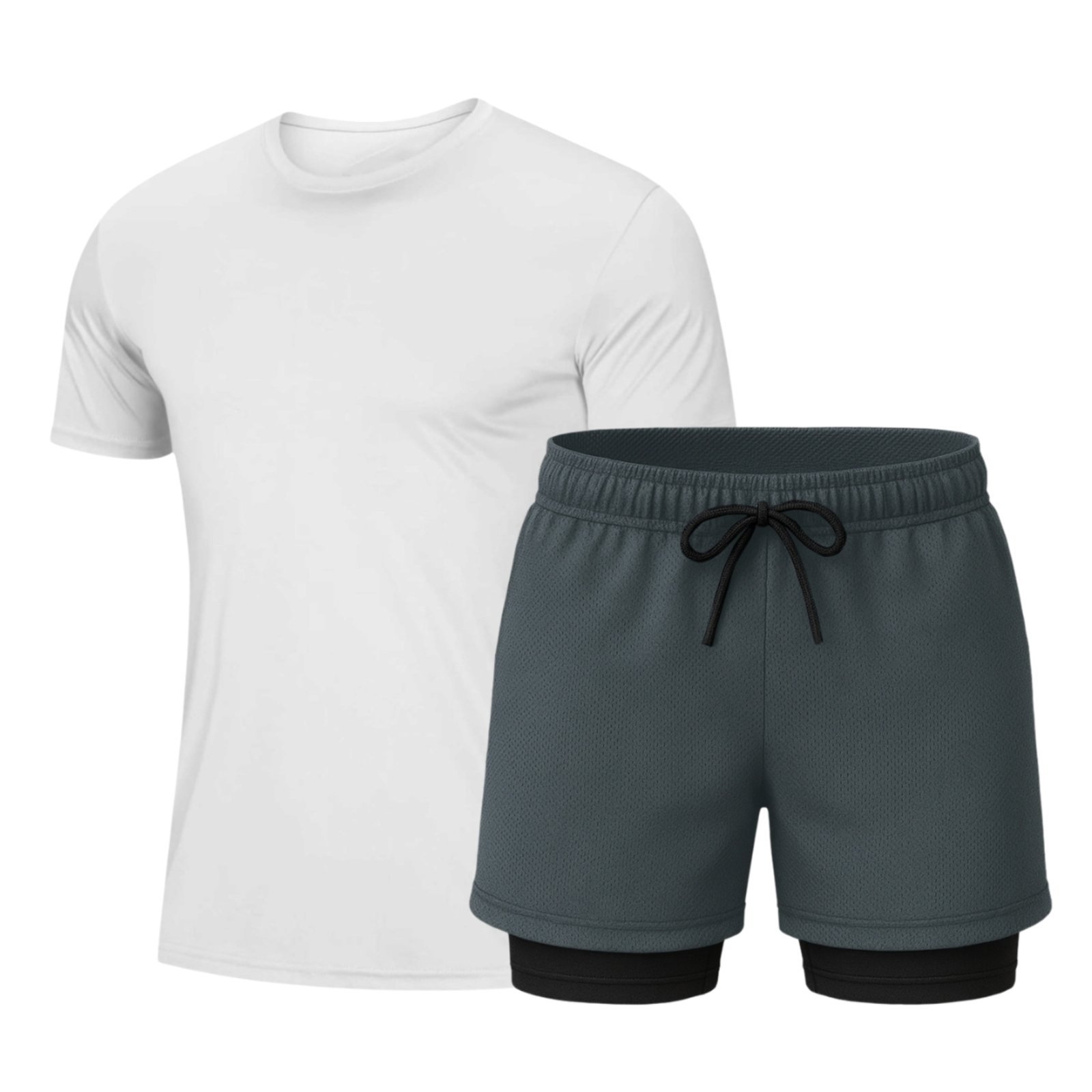 Conjunto Masculino Camiseta Dryfit e Short Térmico Liso