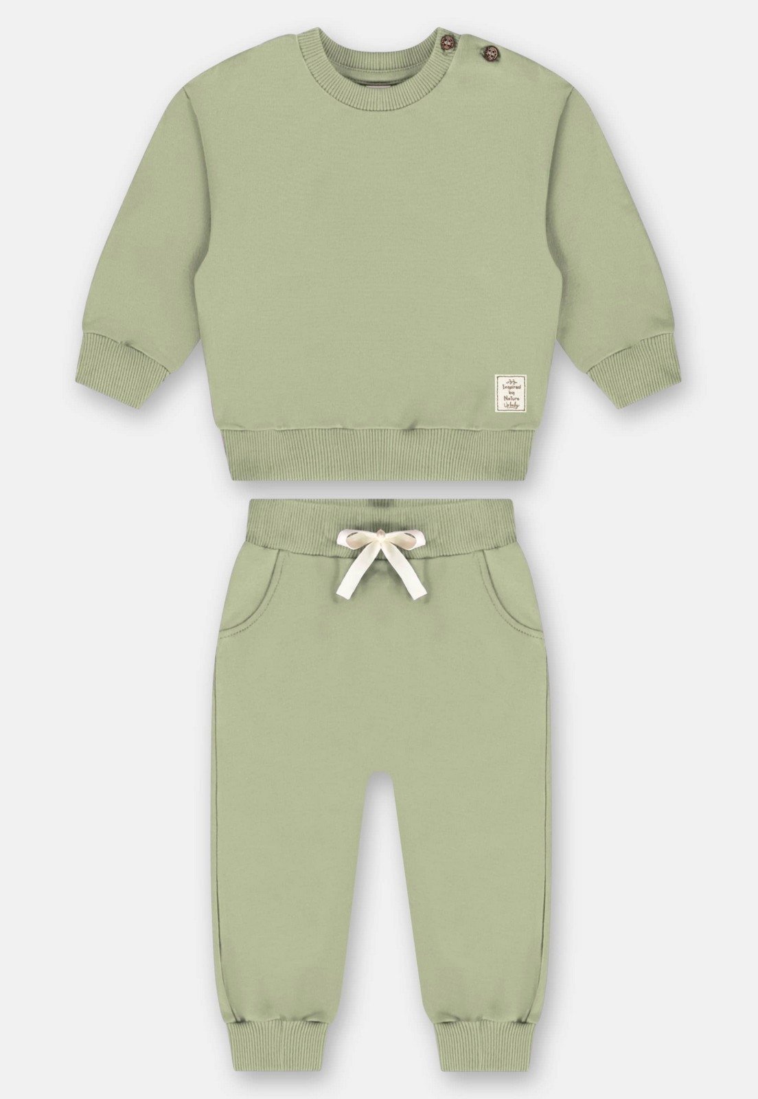 Infantil – Conjunto com Blusão e Calça Nature Unissex para Up Baby Verde