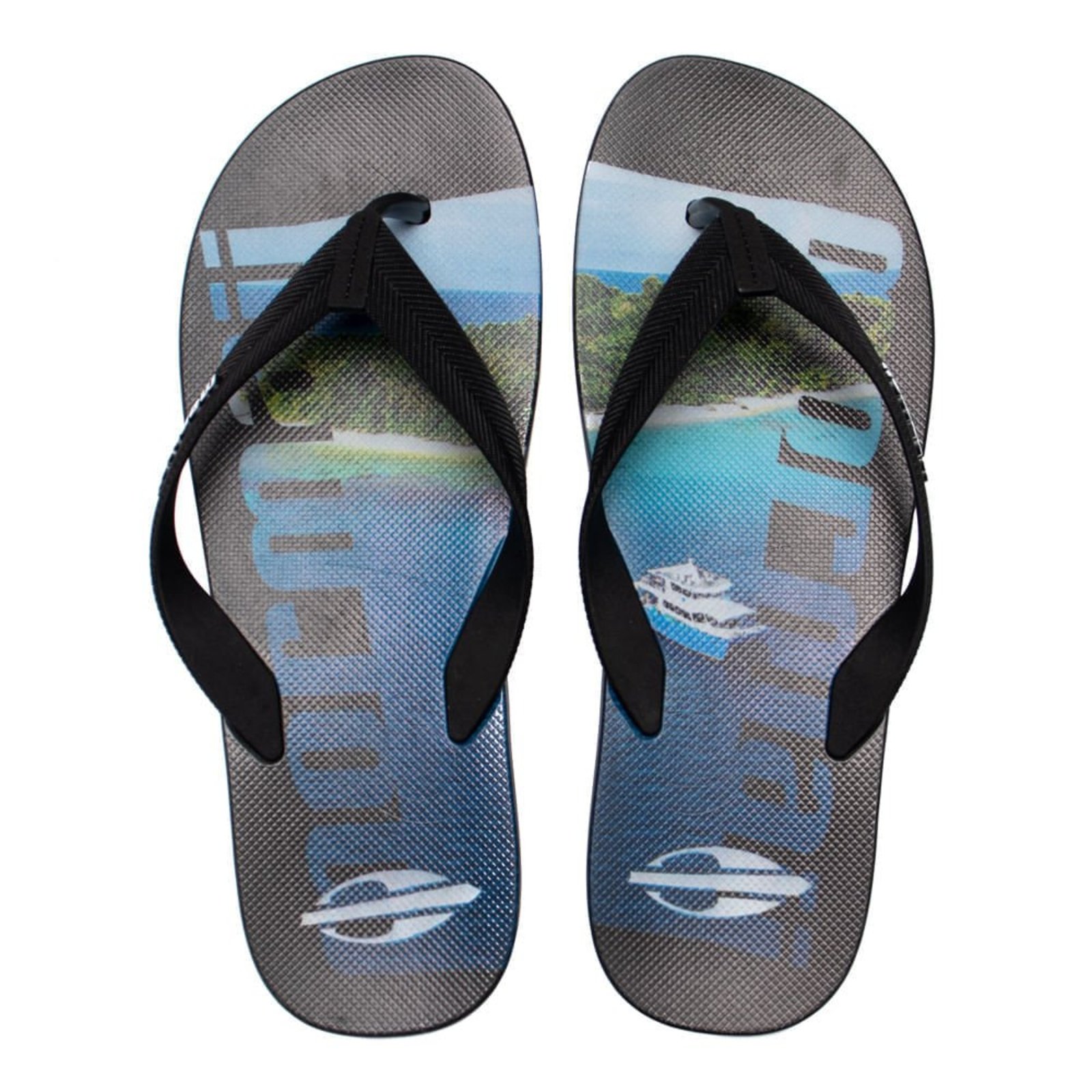 Infantil - Chinelo Masculino Mormaii Tropical Pro Texturas Preto/Azul