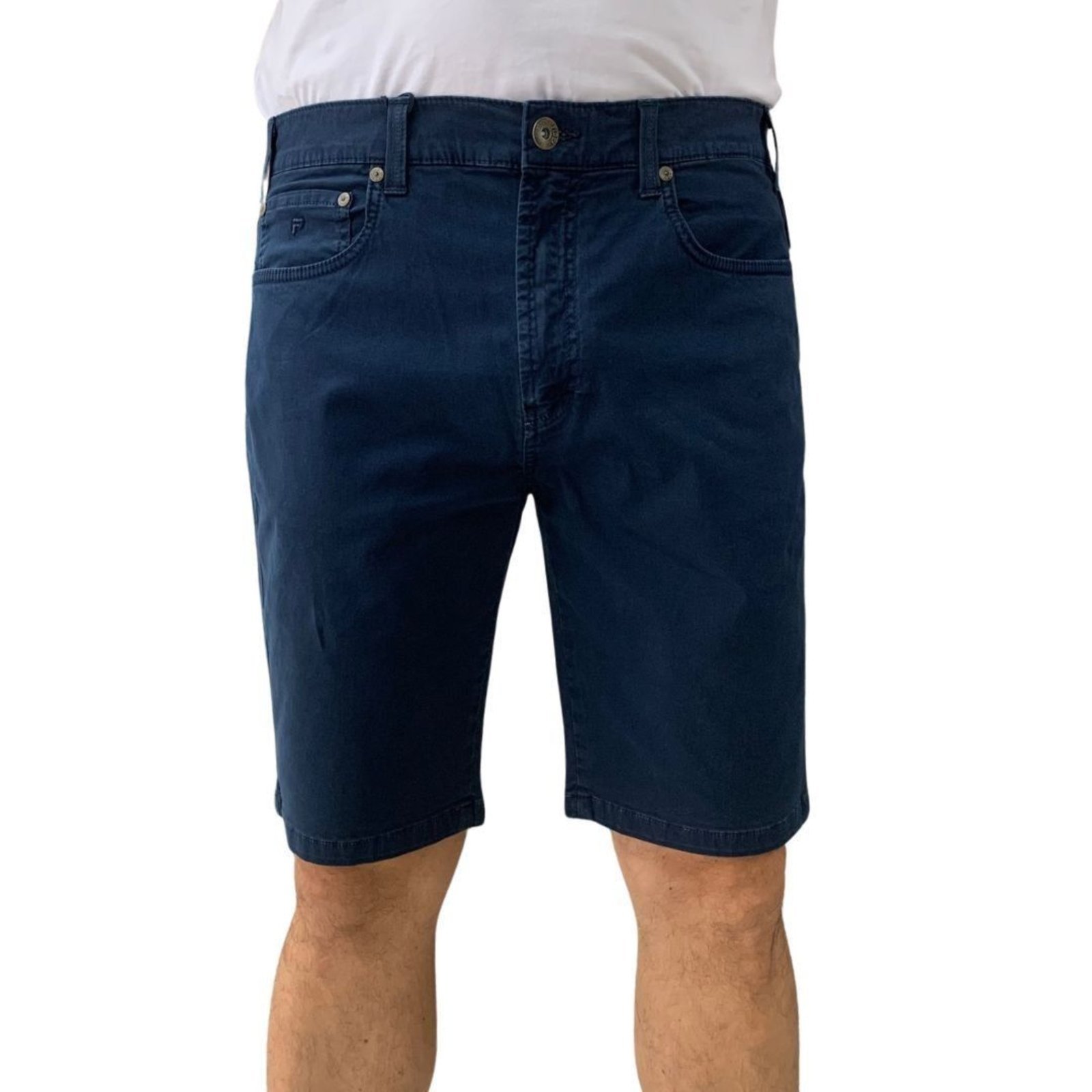 Bermuda Sarja Fideli Giorno Regular Azul BR50501844 - Azul - fideli
