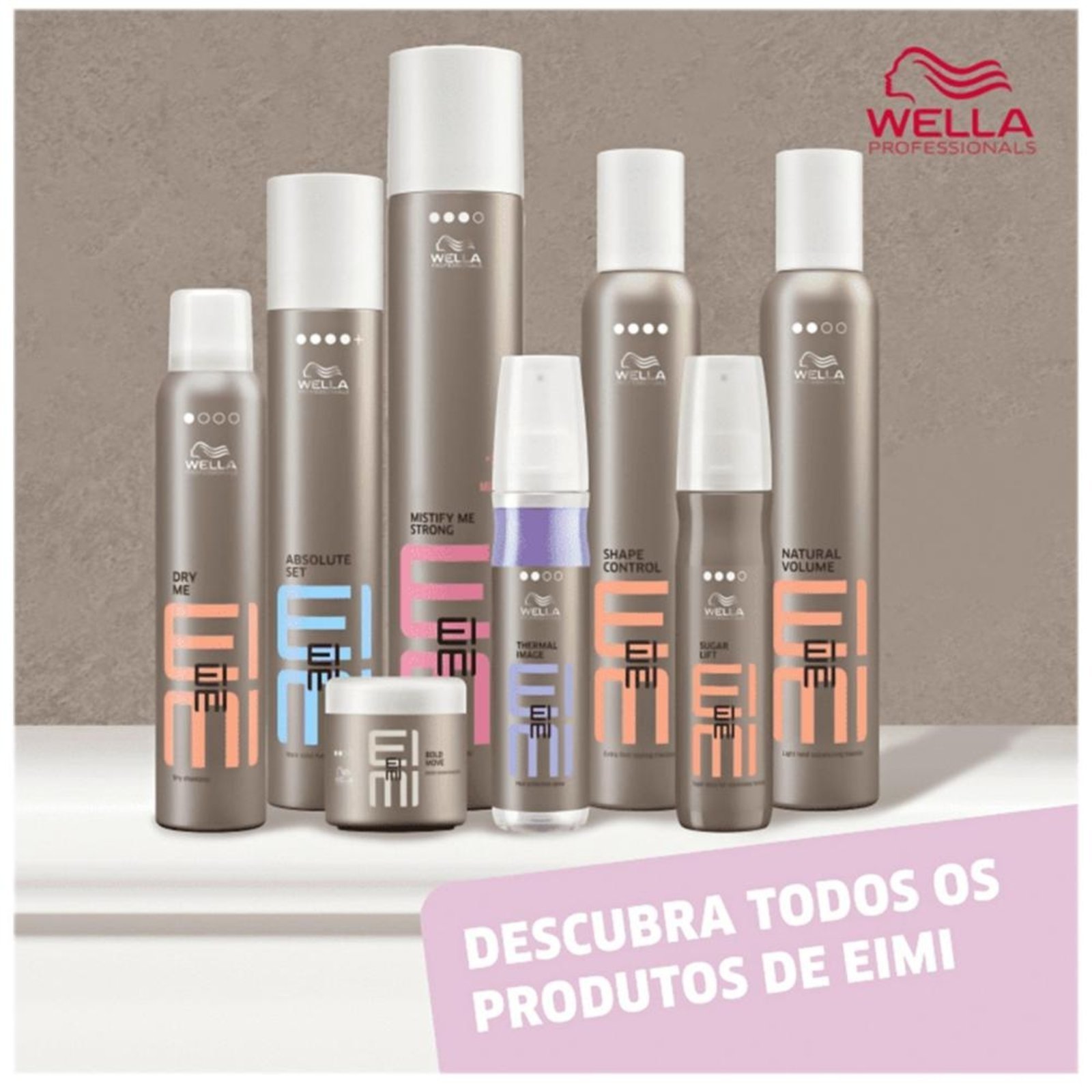 Vista 3 Kit Wella Professionals EIMI Dry Me Curl Shaper Boost Bounce (3 produtos) multicolorido WELLA PROFESSIONALS multicolorido