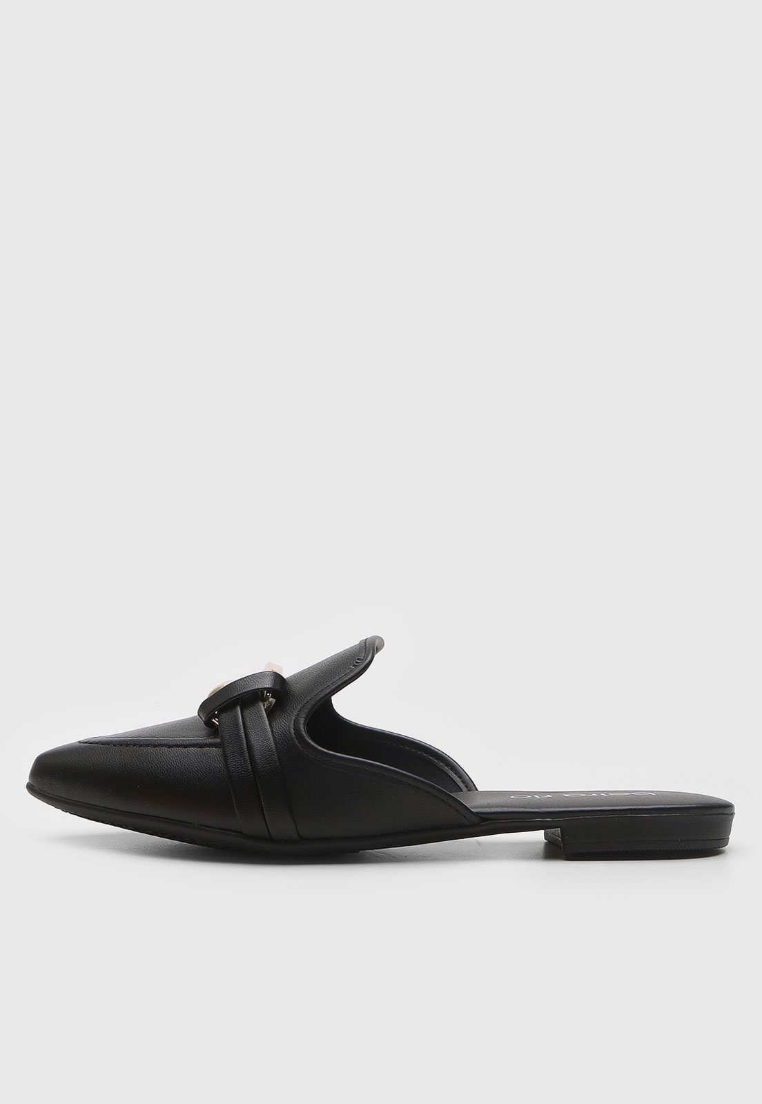 Mocassim Mule Beira Rio Fivela Preto