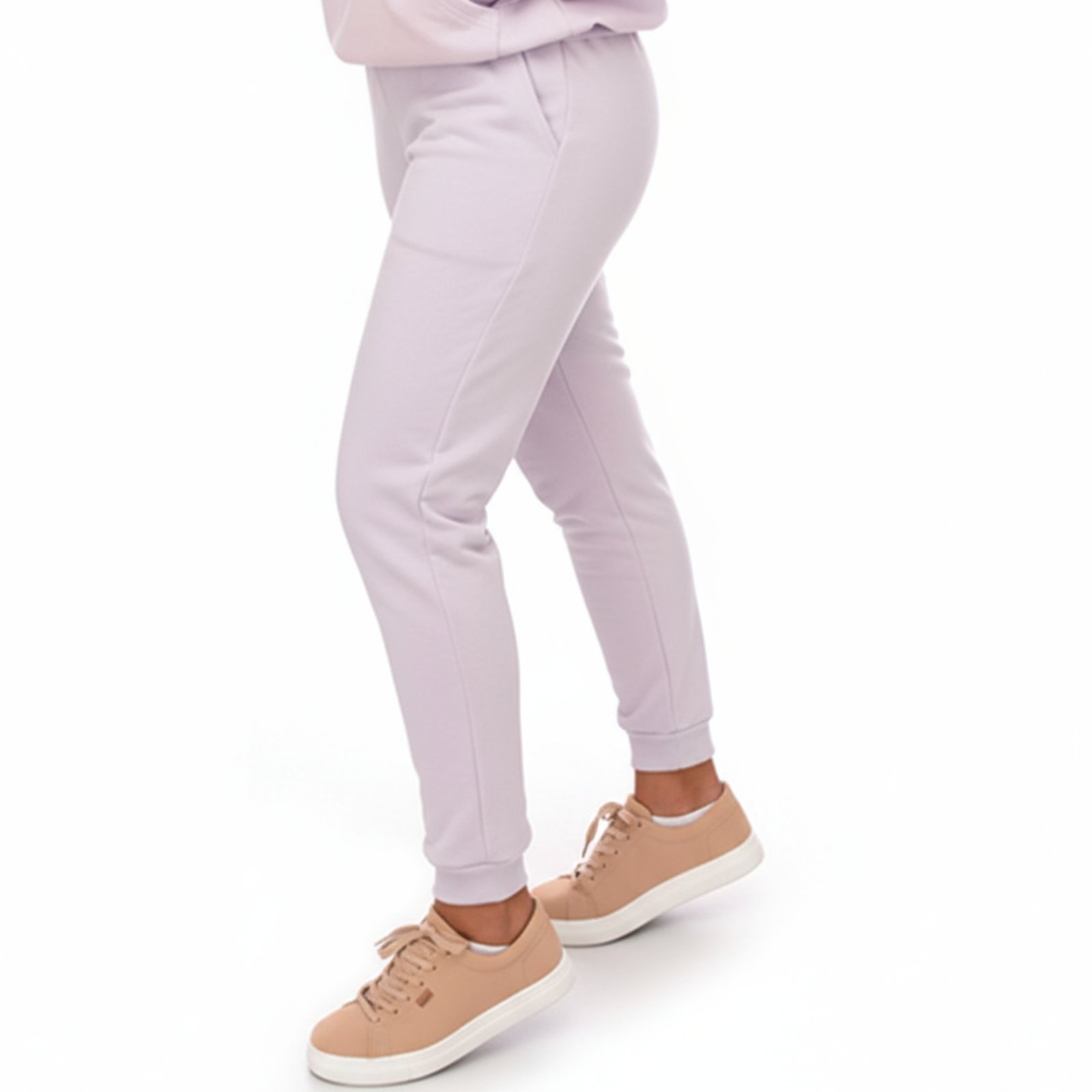 Calça Estilo Jogger Moletom Adulto Lilás Aliarthe