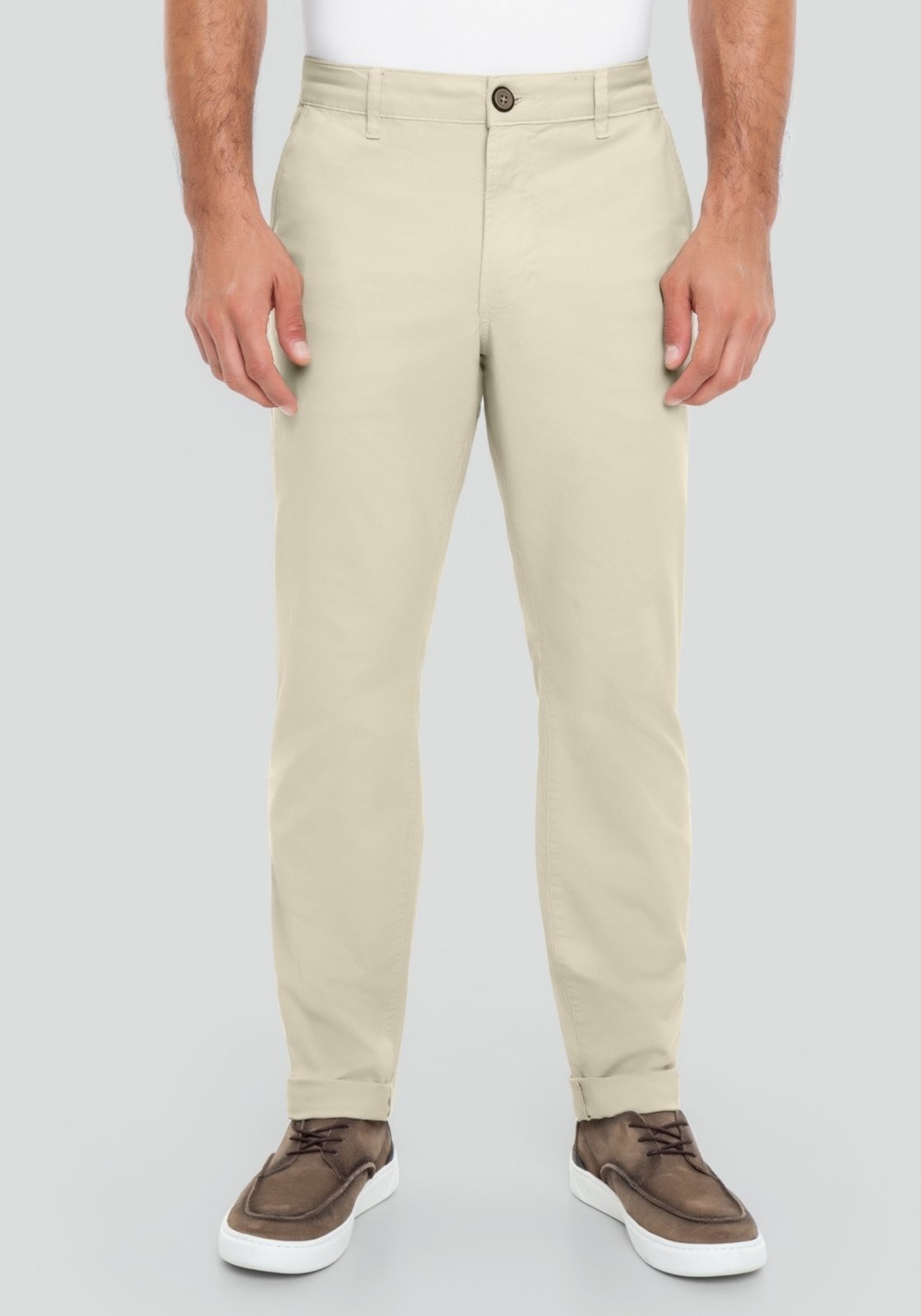 Calça Sarja Masculina Reta Chino Clássica