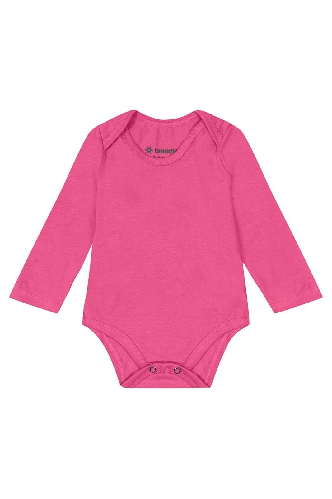 Infantil - Body unissex manga longa em cotton Brandili-Rosa