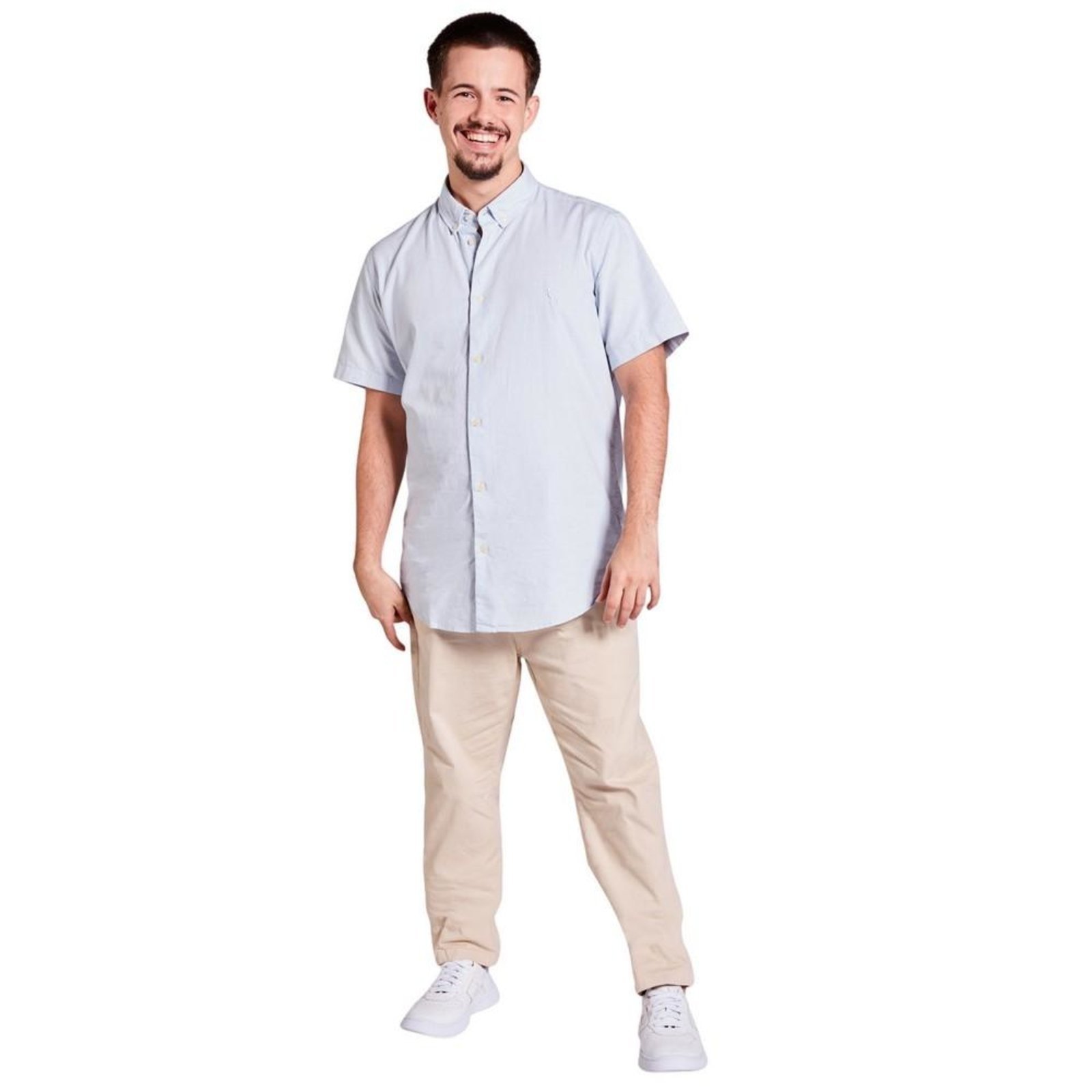 Camisa Mc Pf Oxford Color Reserva Azul