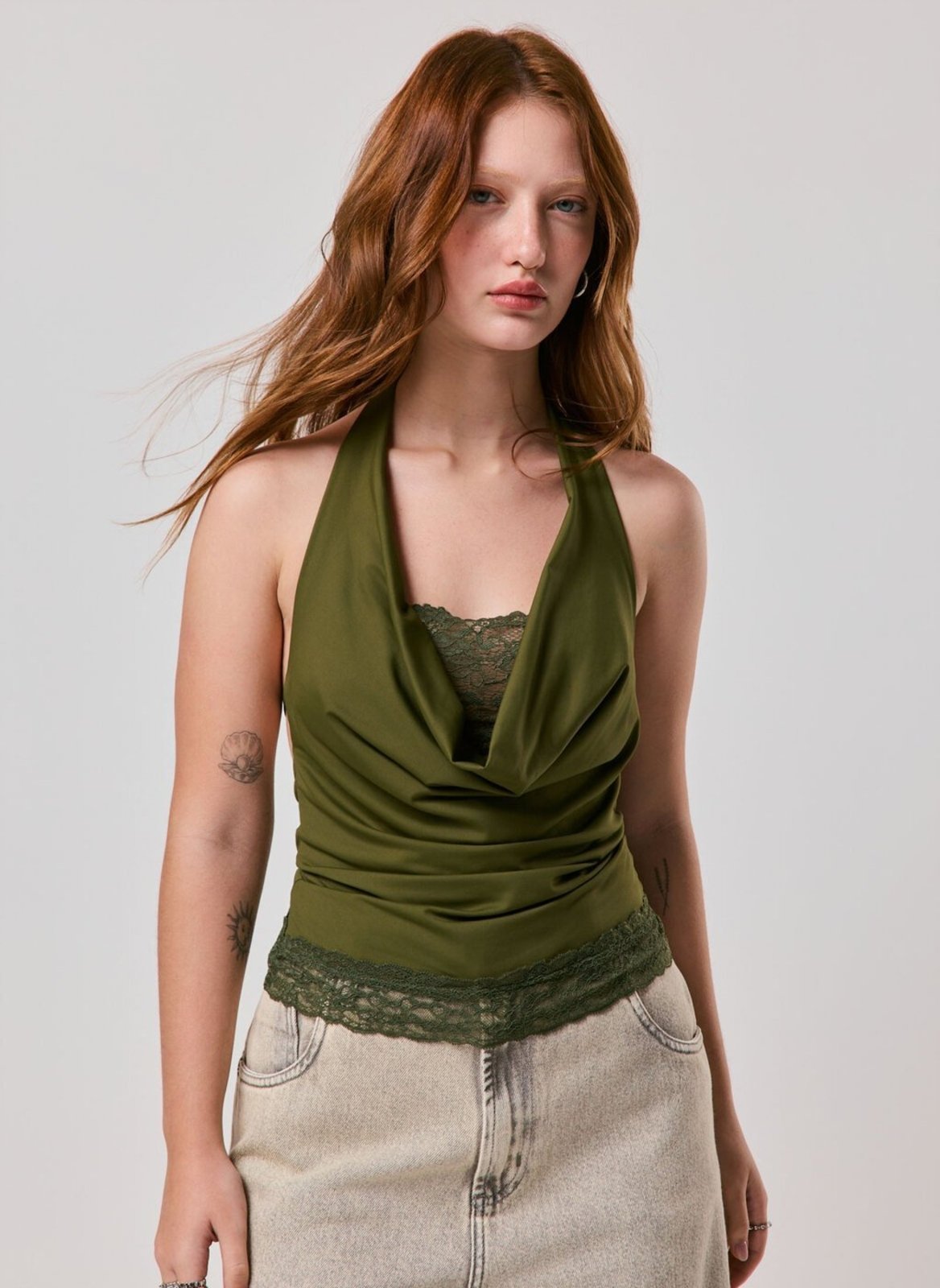 Blusa Frente Única Com Renda