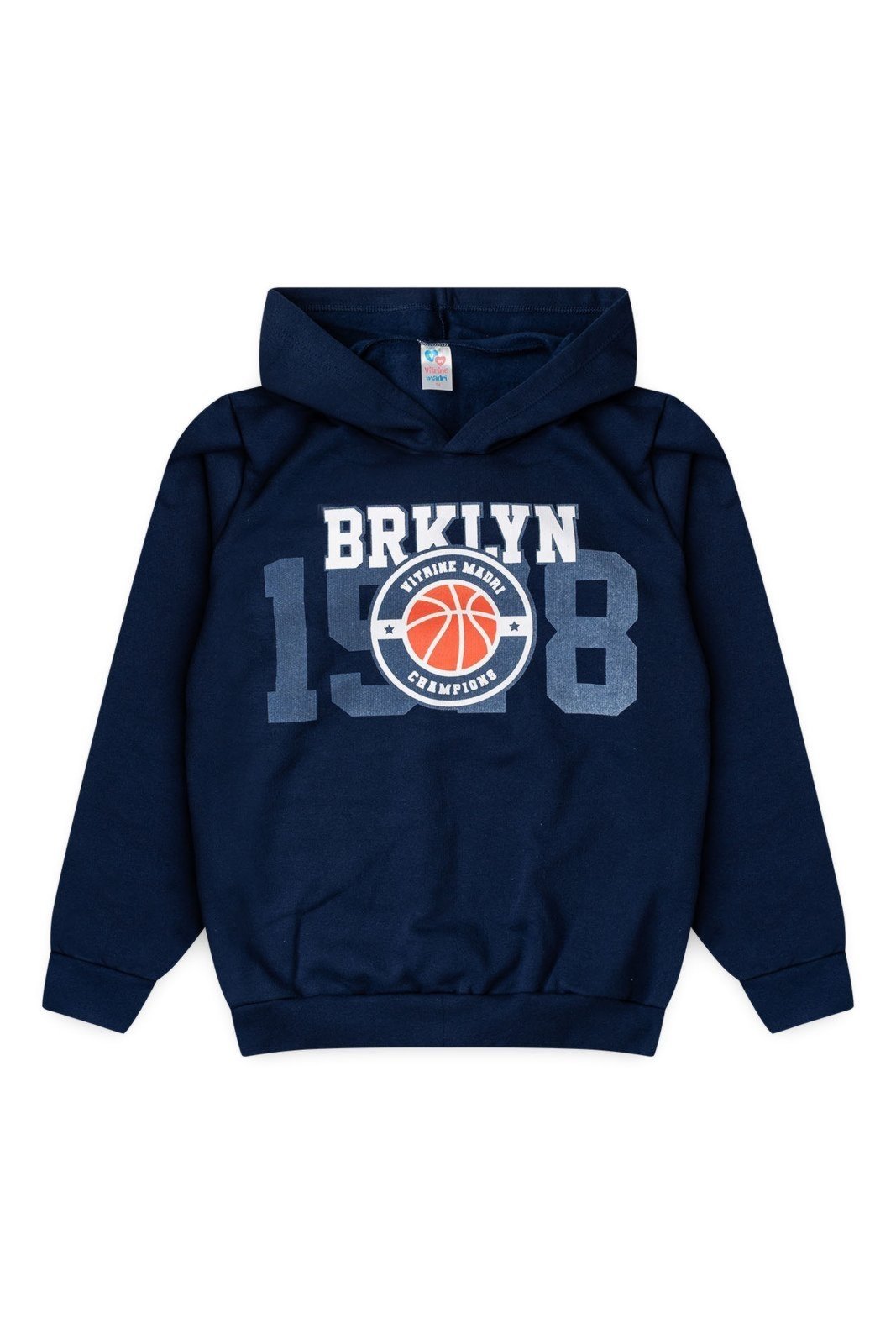 Infantil - Blusa Moletom Juvenil Menino c/ Capuz Brklyn Basketball