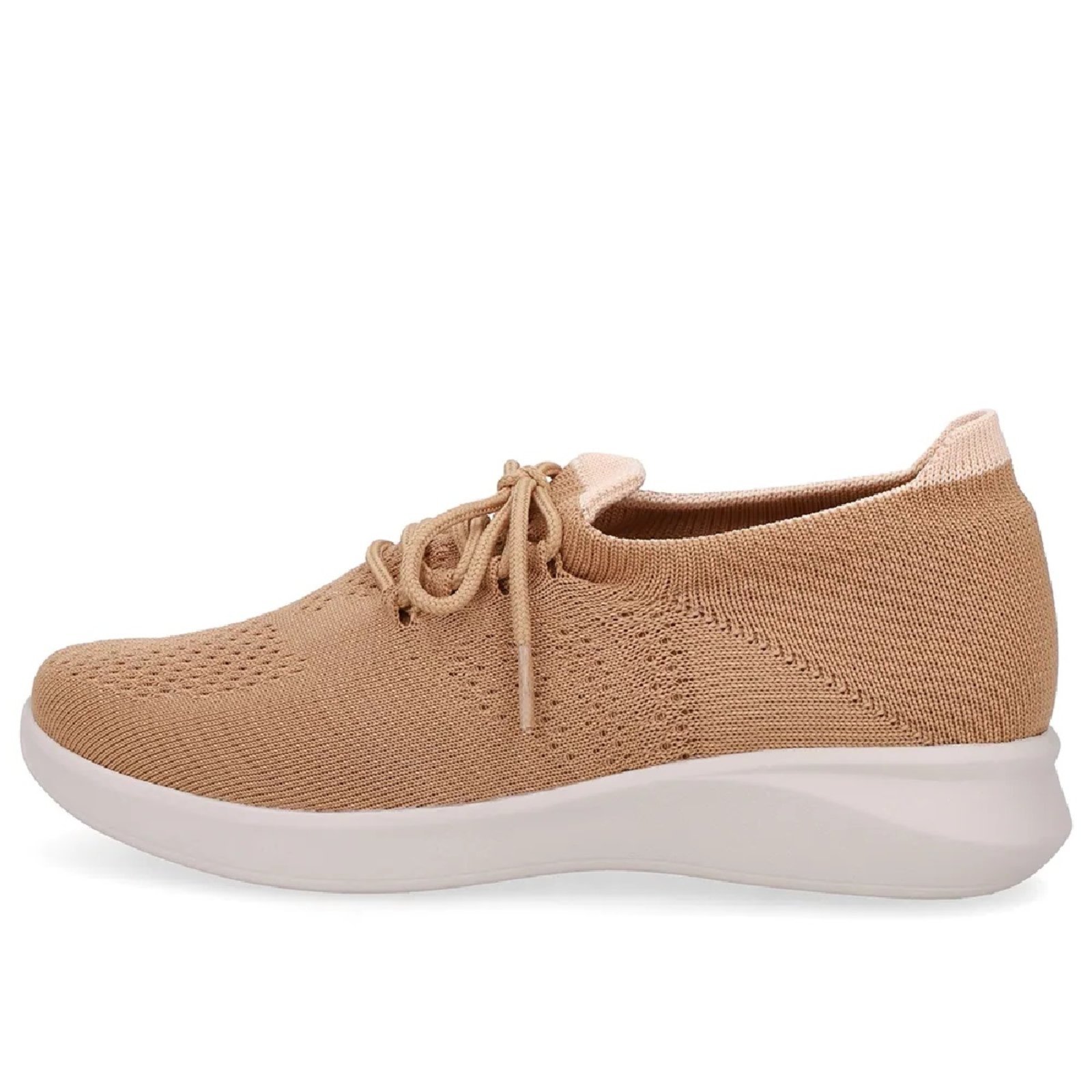 Tênis Usaflex Tricot com Cadarço Conforto Leveza e Estilo Creme