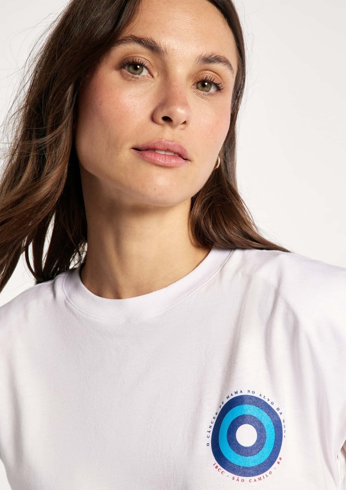 Vista 3 Regata Feminina Muscle Tee Câncer De Mama Hering branco Hering branco