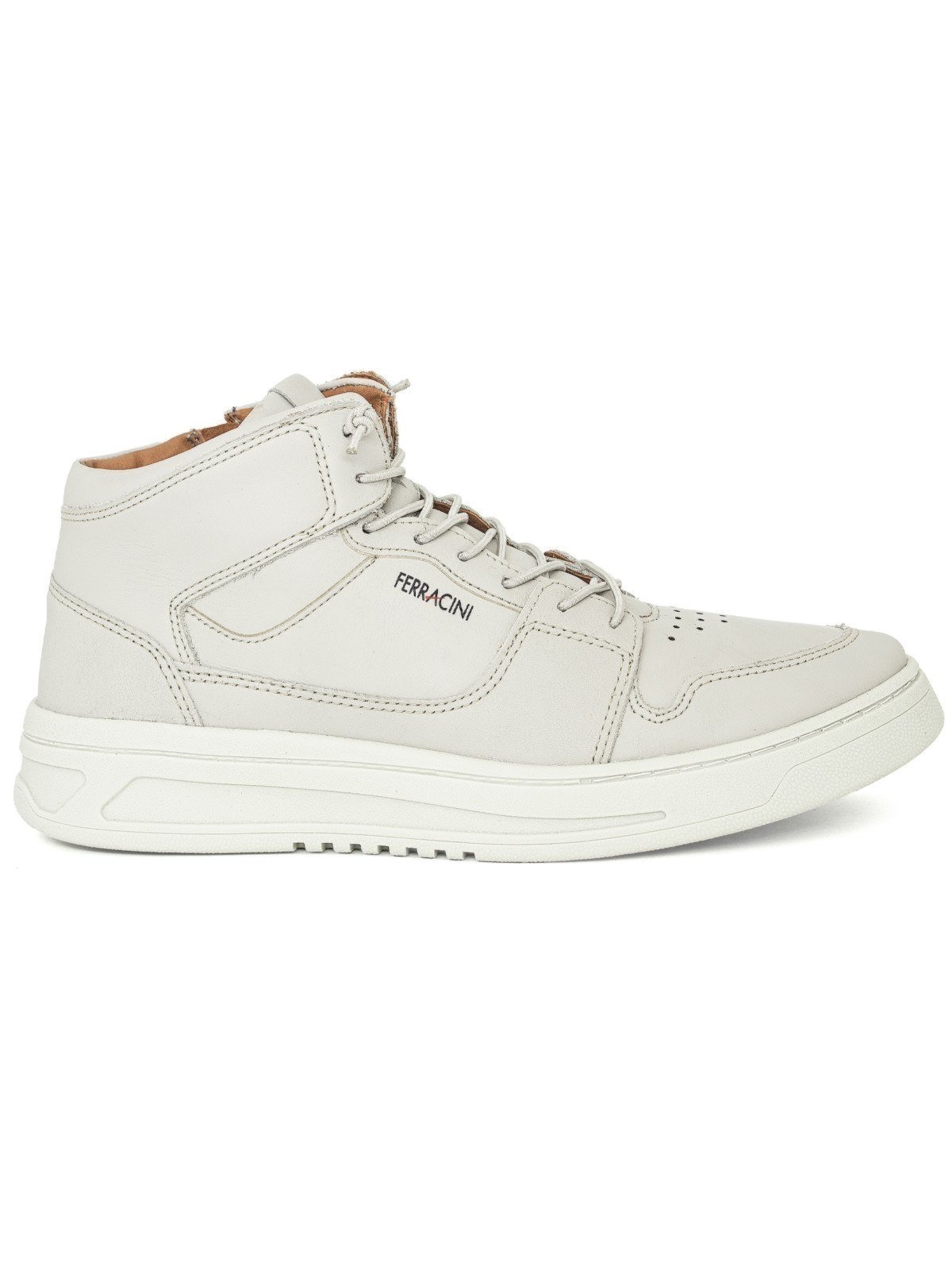 Bota Tênis Masculino Ferracini 24h Sneaker Cadarço Elástico Confortável Zíper Cinza Claro
