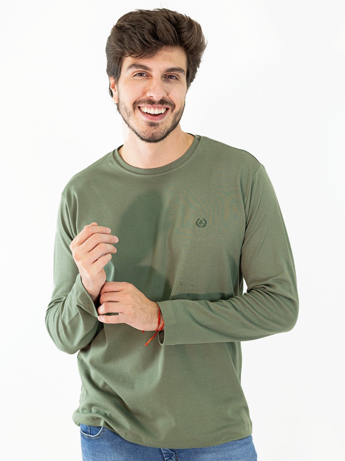 Camiseta Masculina Manga Longa Suedine Premium Toque Macio Anticorpus