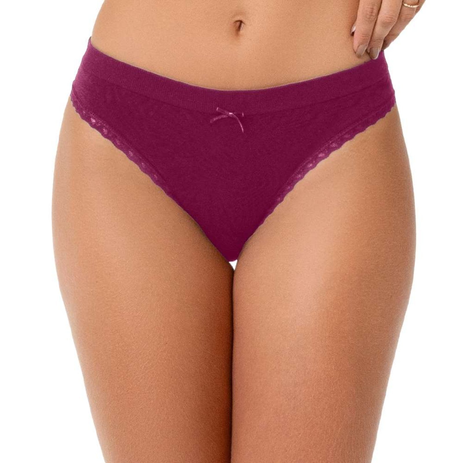 Calcinha Biquíni Jacquard sem Costura Marsala Zee Rucci