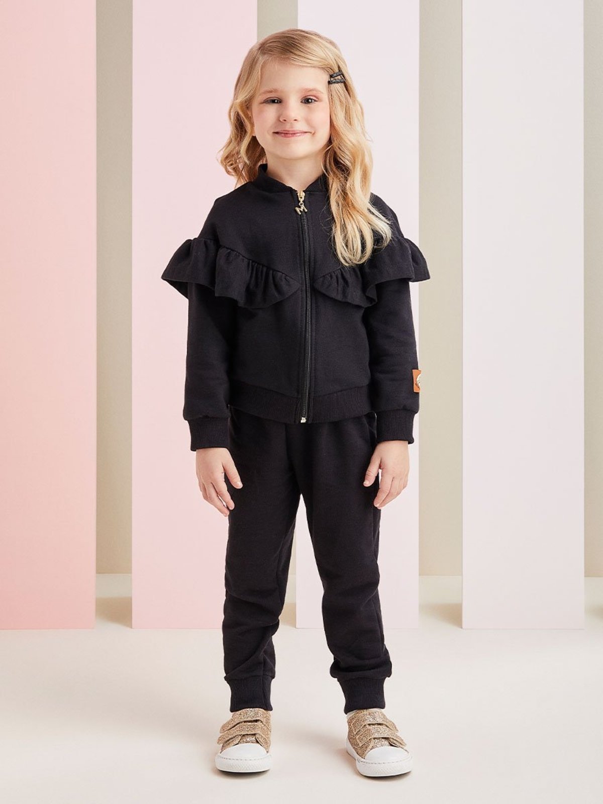 Infantil - Conjunto de Moletom Preto