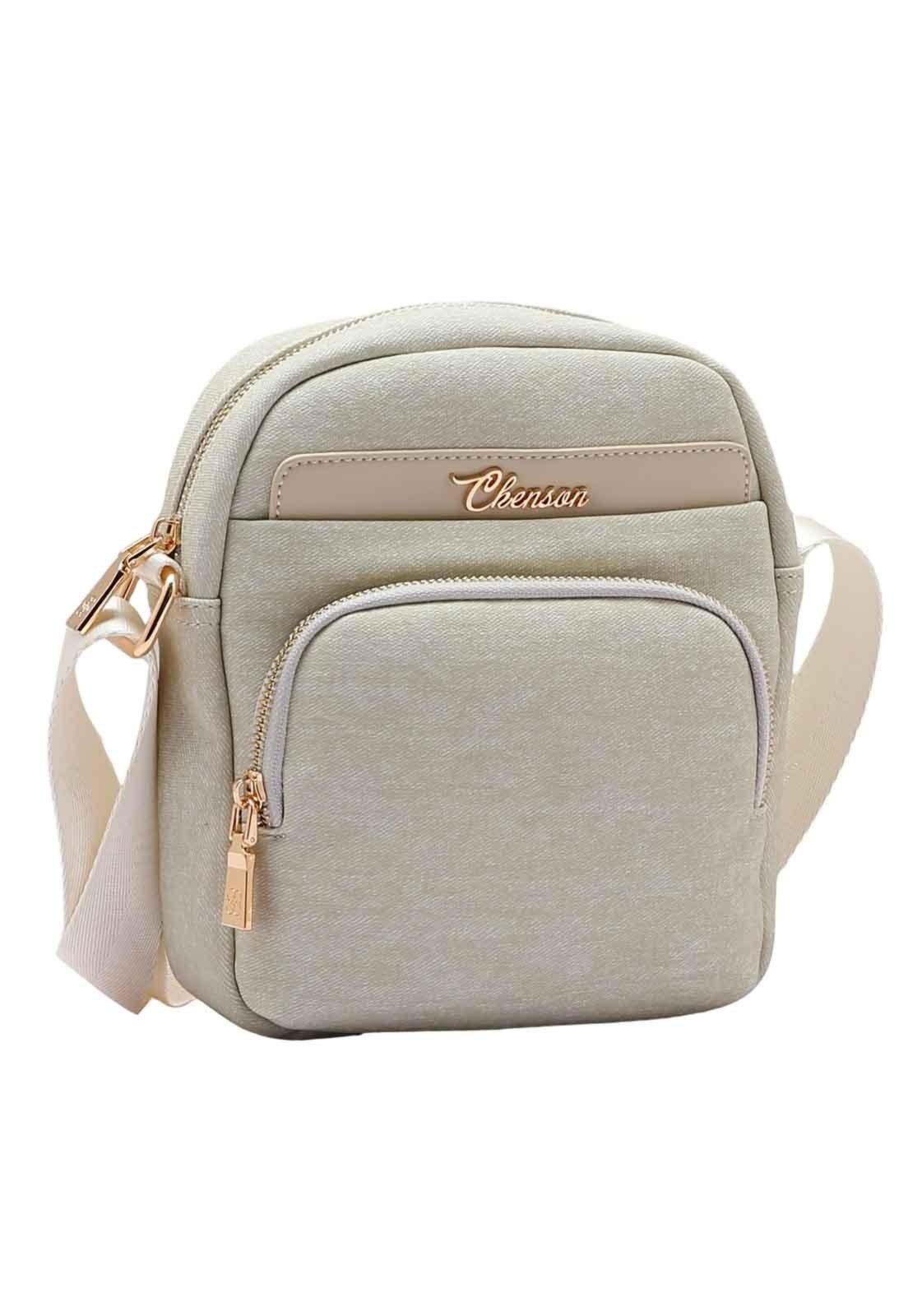 Bolsa Feminina Chenson Original Sport Cool Transversal Bege 3485109