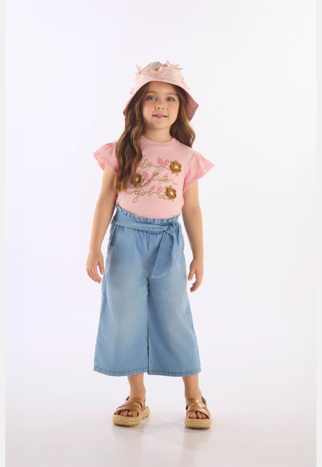 Infantil - Blusa Manga Curta Algodão Up Baby Rosa