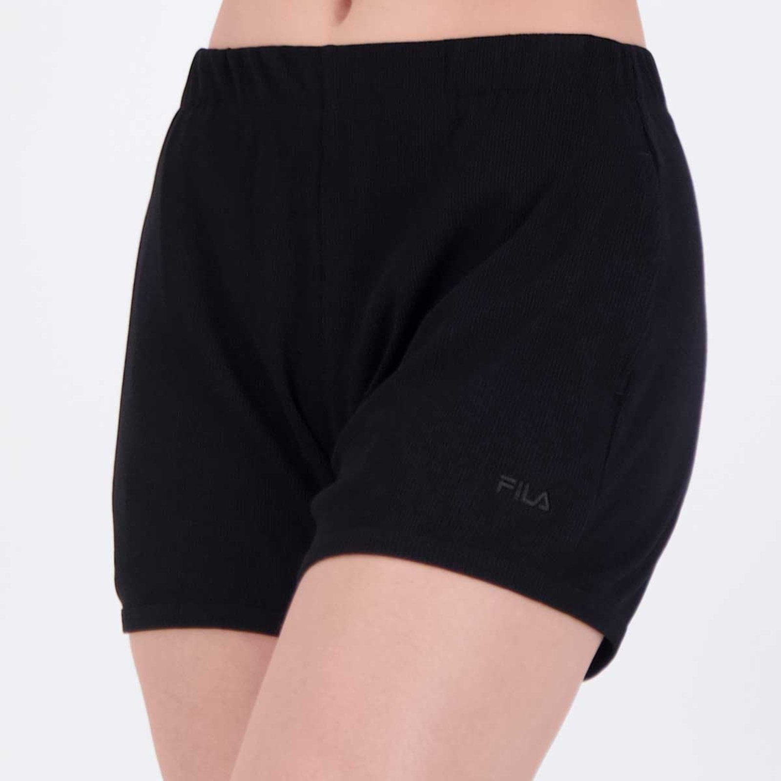 Vista 2 Shorts Fila Rib Feminino preto Fila preto