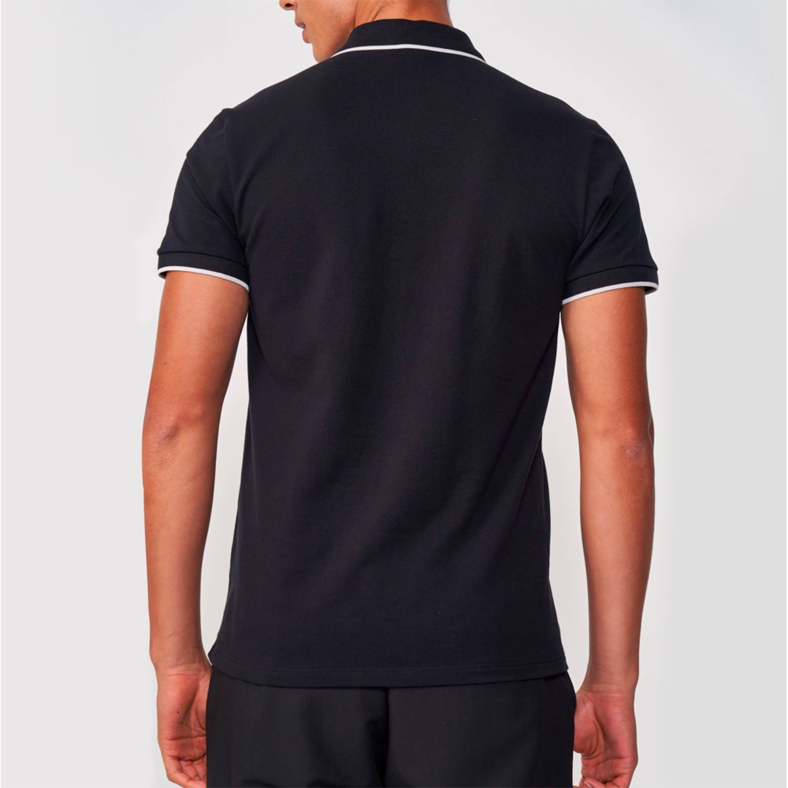 Vista 3 Camisa Polo Colcci Logo Listra Ou25 Masculino preto Colcci preto