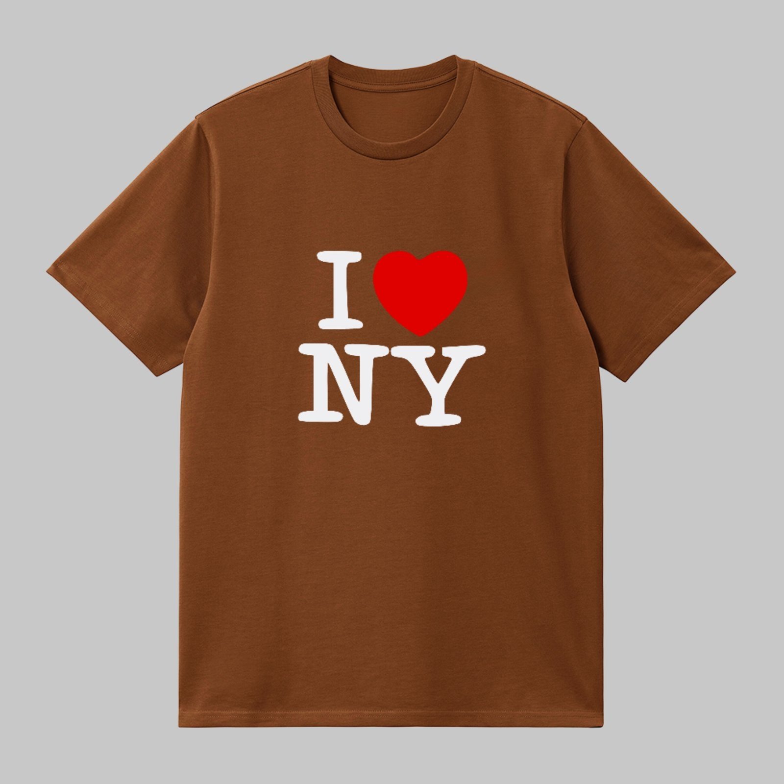 Camiseta Básica I Love New York Design Urbano Unissex Marrom