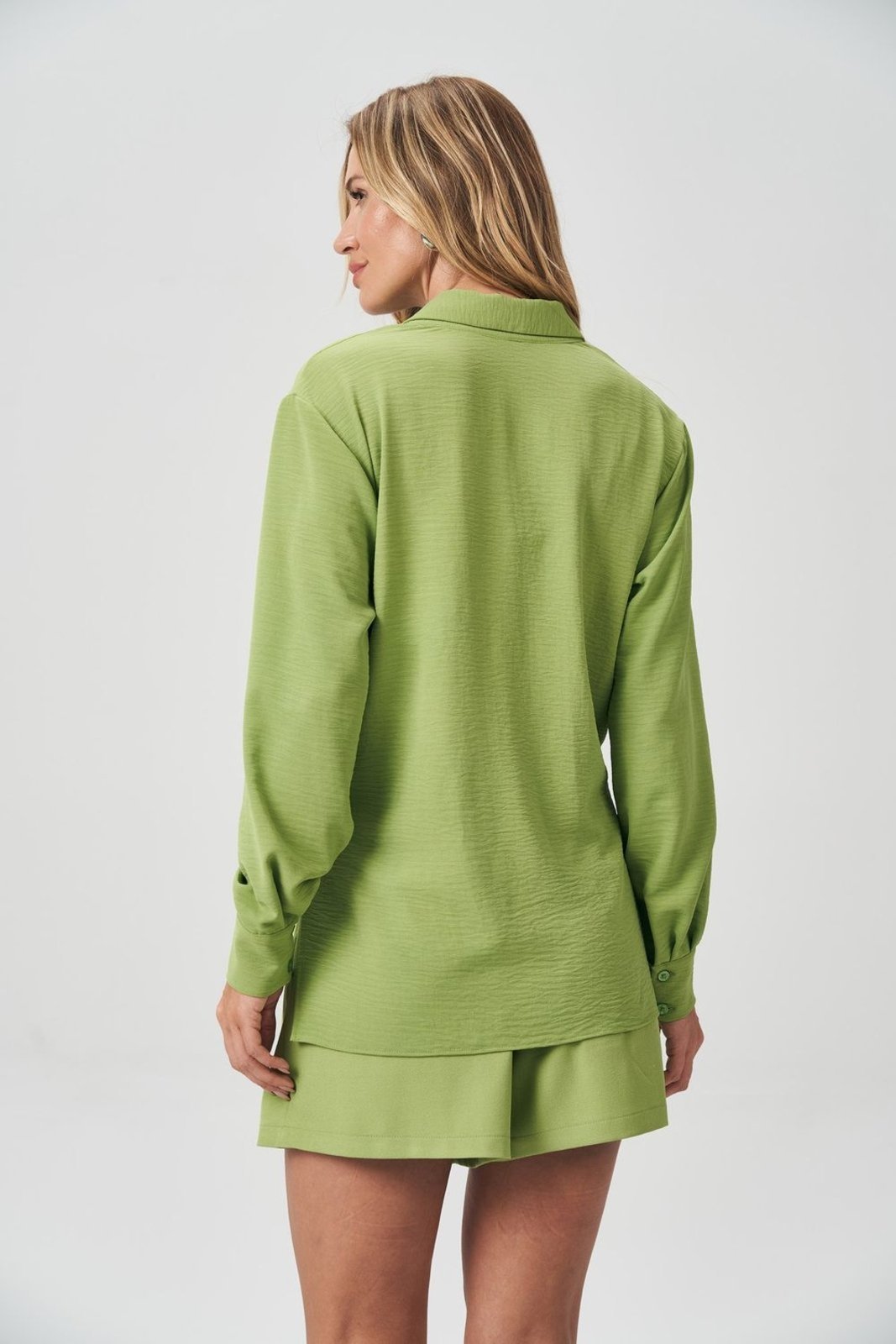 Vista 3 Camisa Com Vista Feminina Acostamento ACT FEMININO verde ACT FEMININO verde