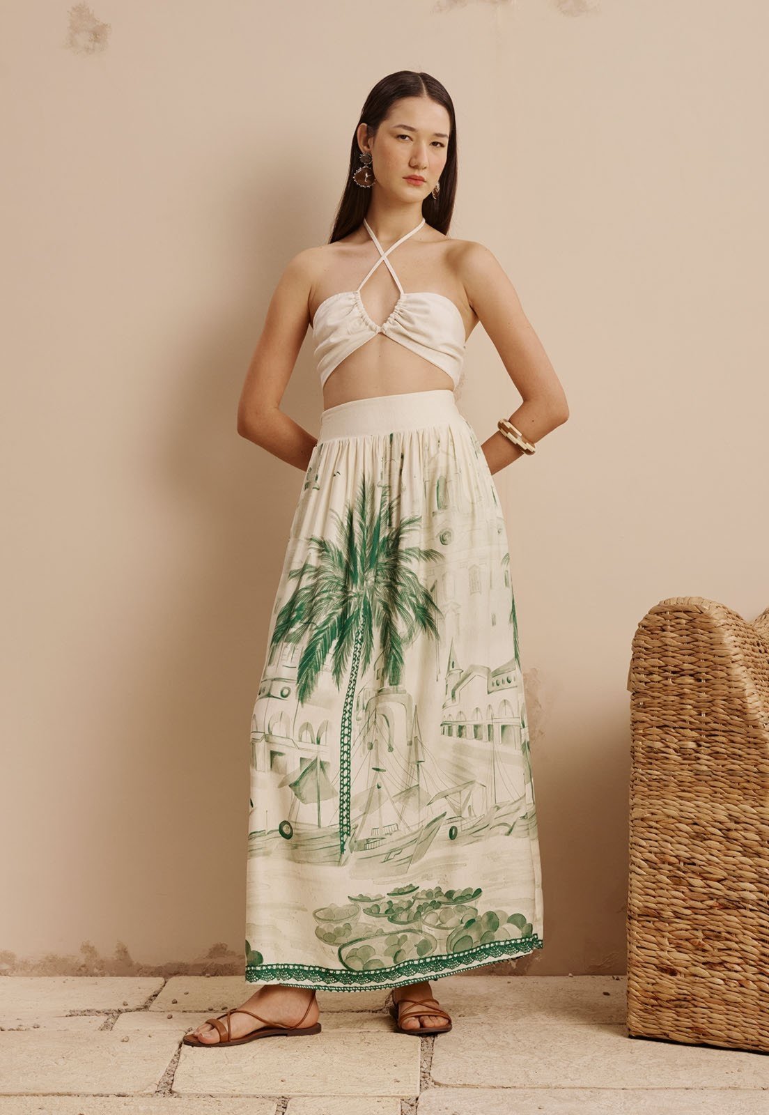 Saia Longa Estampada Belém