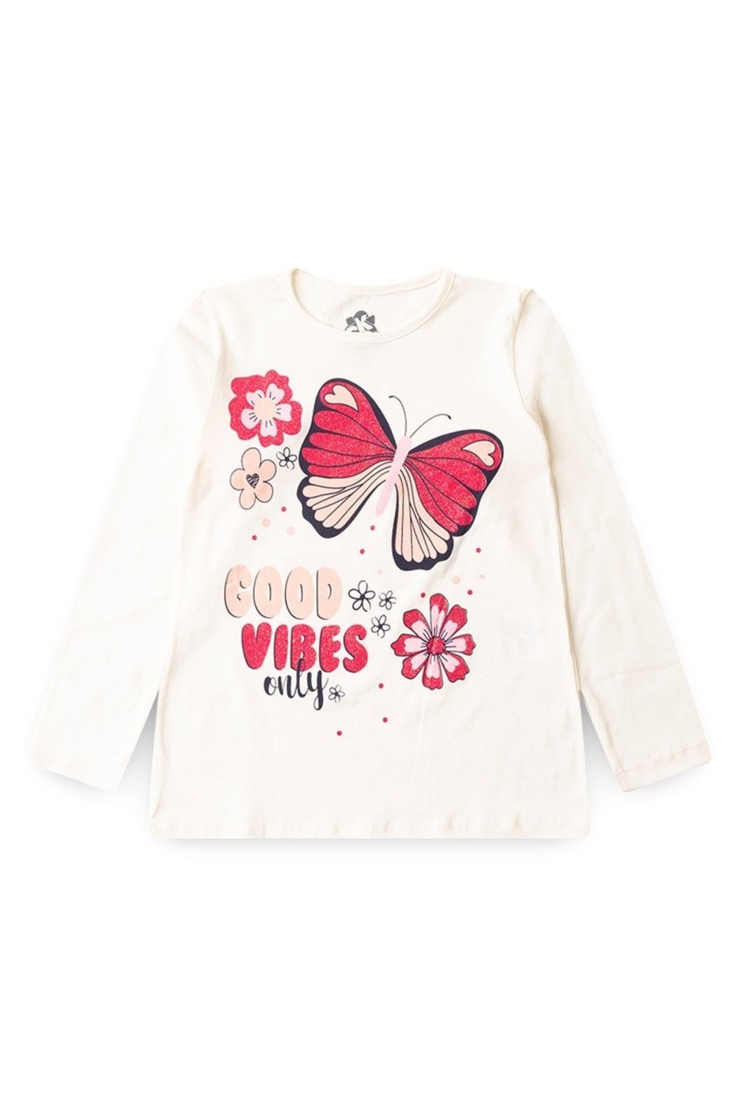 Vista 2 Infantil - Conjunto Meia Estação Menina Borboleta rosa rosa