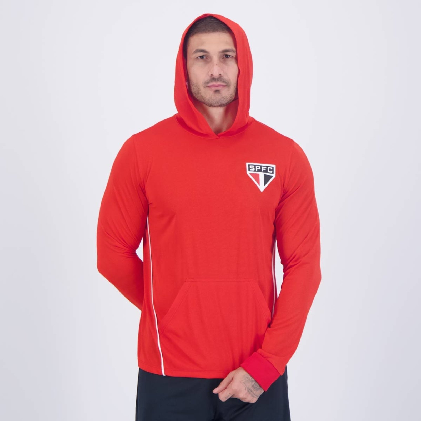 Blusa com Capuz São Paulo Rain Vermelha