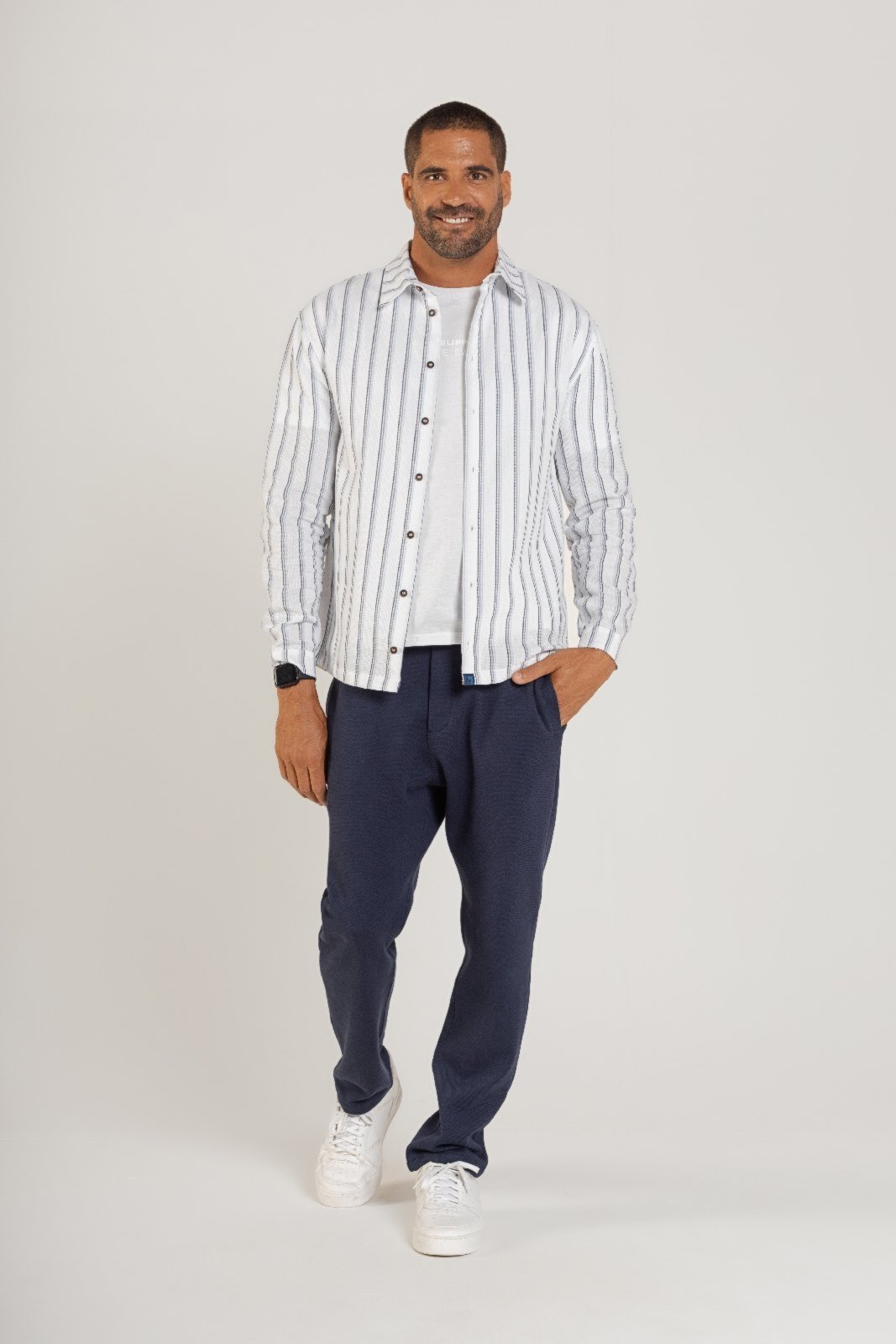 Camisa Masculina Listrada The Philippines Branco
