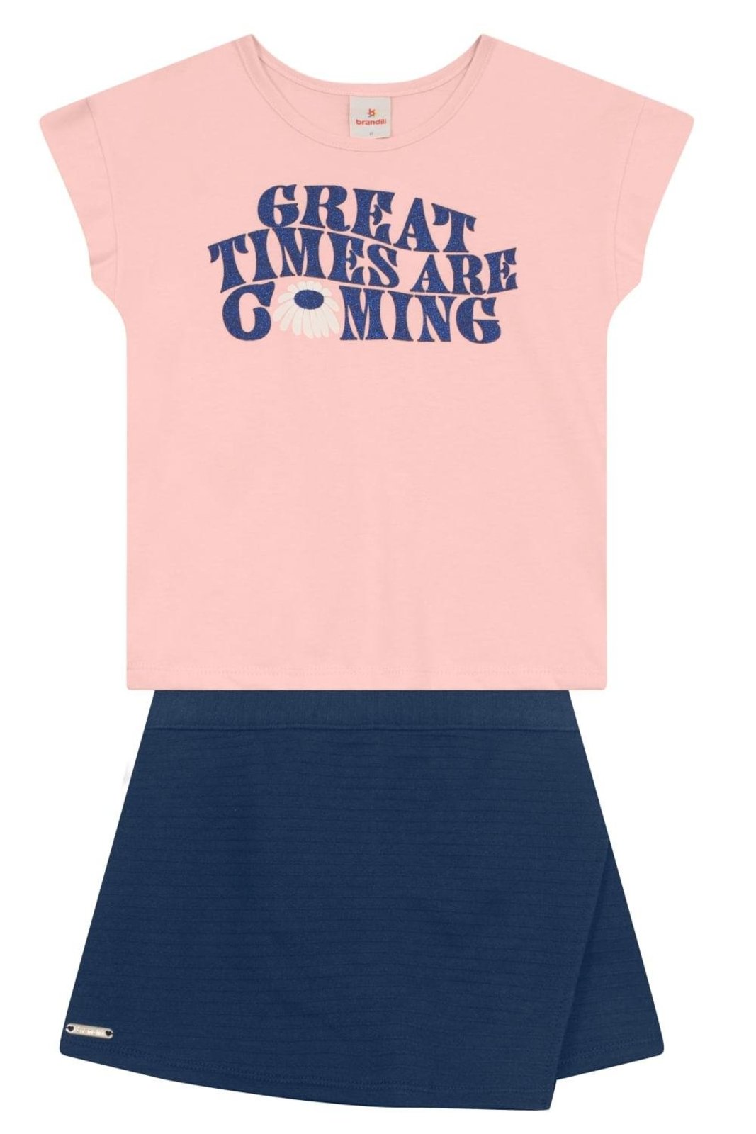 Infantil - Conjunto menina com glitter Brandili