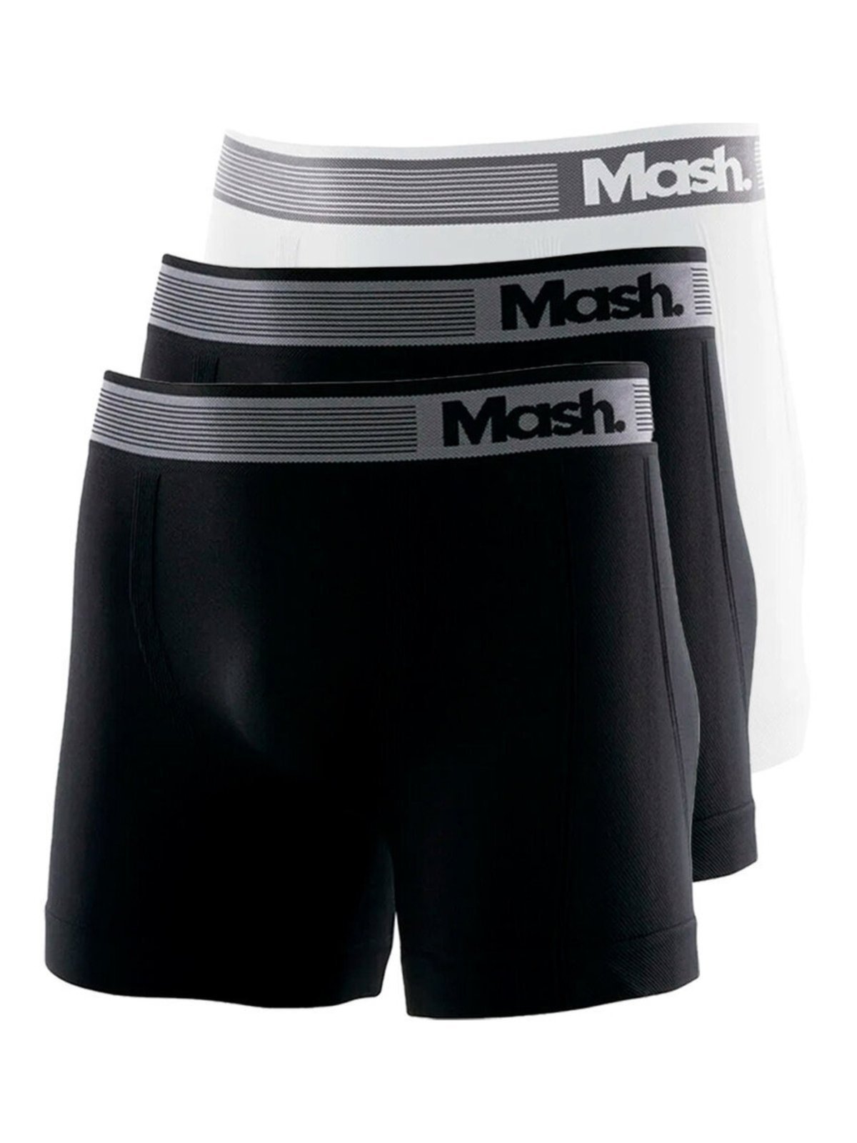 Kit com 3 Cuecas Boxer Mash 710.01 Branco