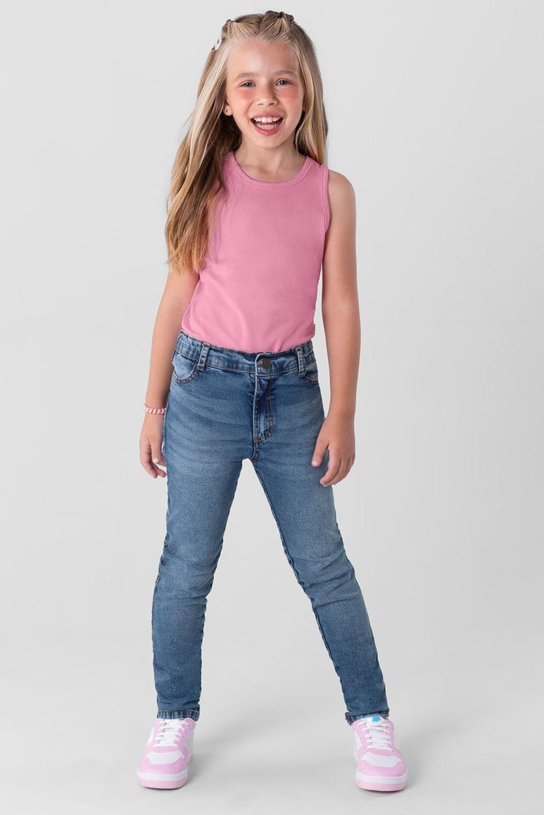 Infantil - Calça menina em jeans Brandili
