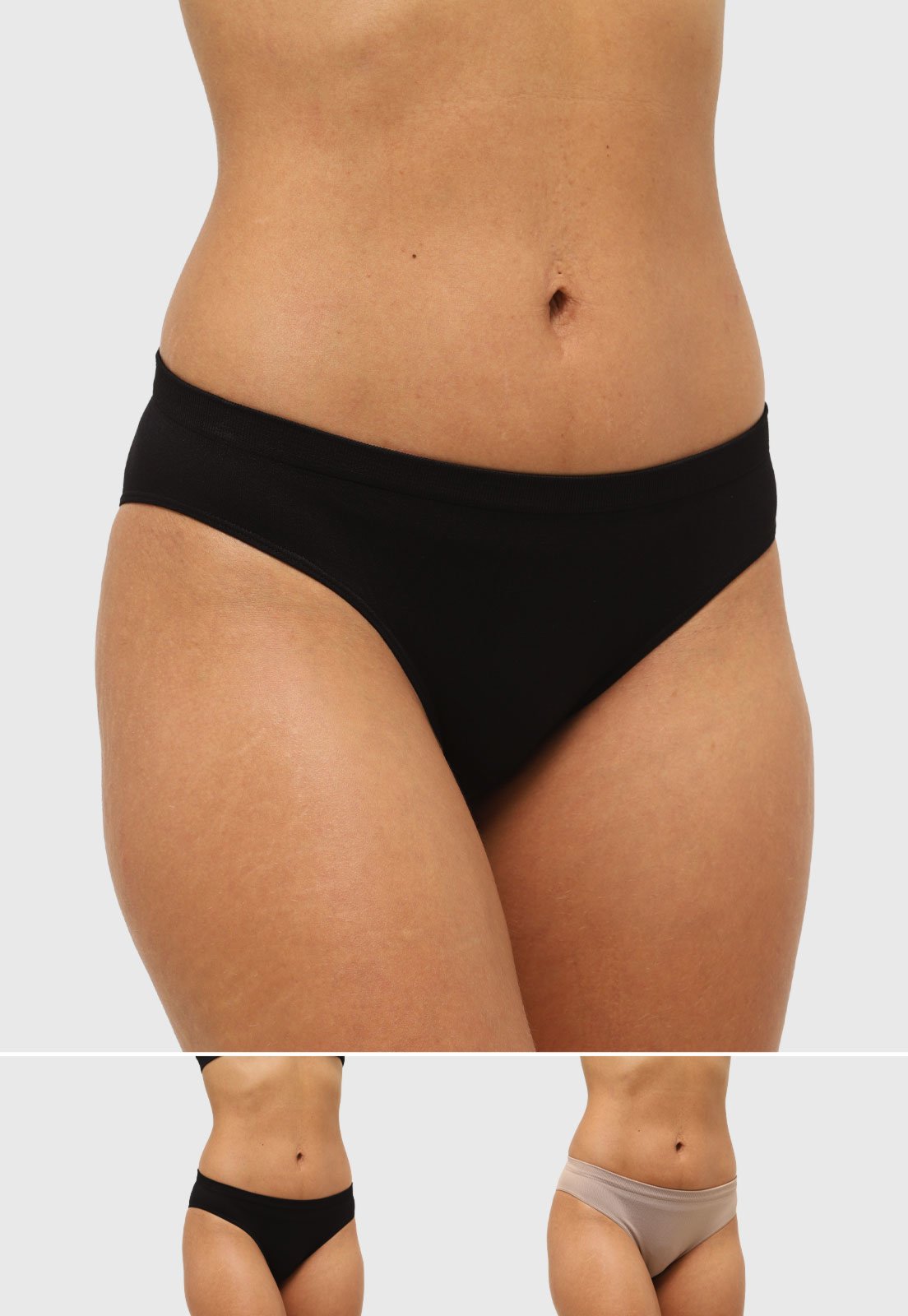 Kit 2pçs Calcinha Trifil Biquíni Lisa Preta