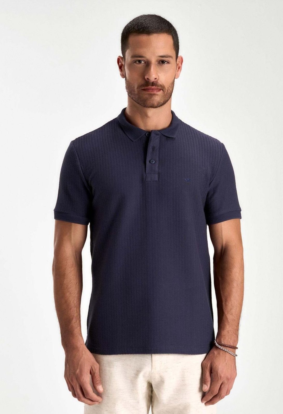 POLO DOCTHOS SLIM MANGA CURTA MALHA TEXTURIZADA POLO DOCTHOS SLIM MANGA CURTA MALHA TEXTURIZADA 007 MARINHO GG