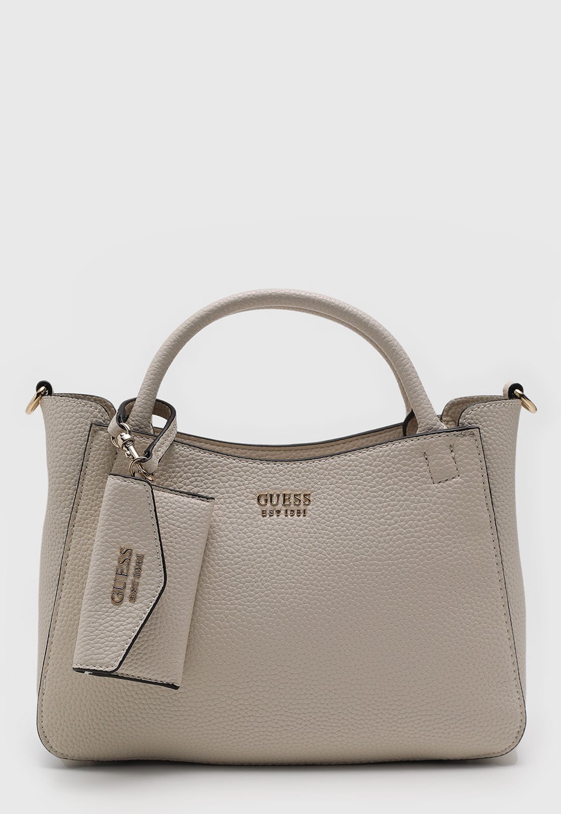 Bolsa Tiracolo Feminina Guess Alça Dupla Off-White