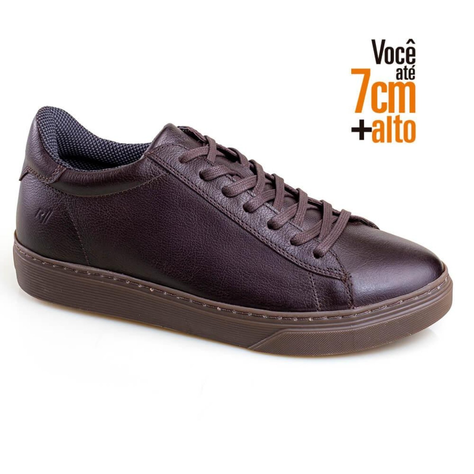 Sapato Social Rafarillo Couro Fly Você + Alto Castanho