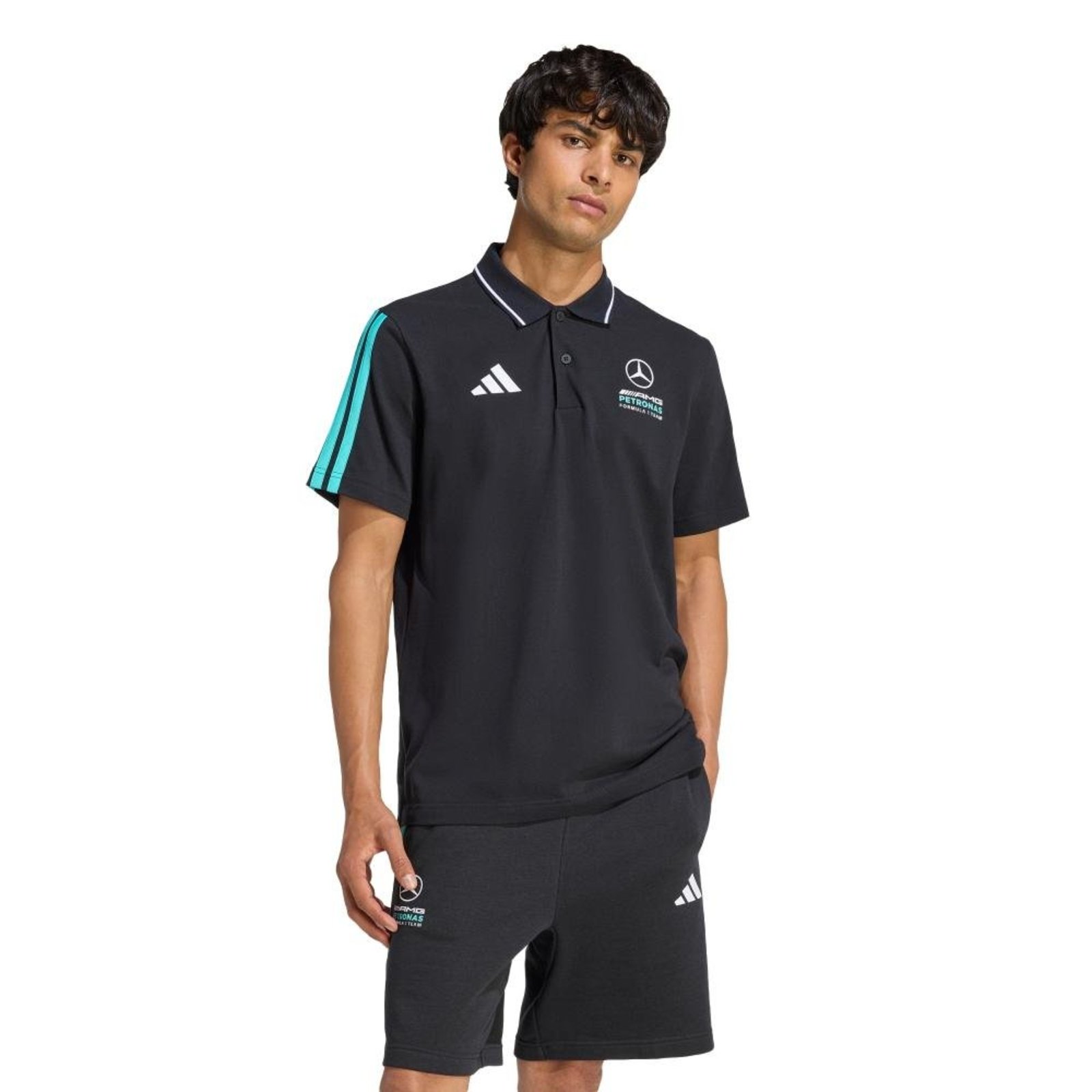 CAMISA POLO MERCEDES - AMG PETRONAS FORMULA 1 TEAM DNA adidas Performance Preto