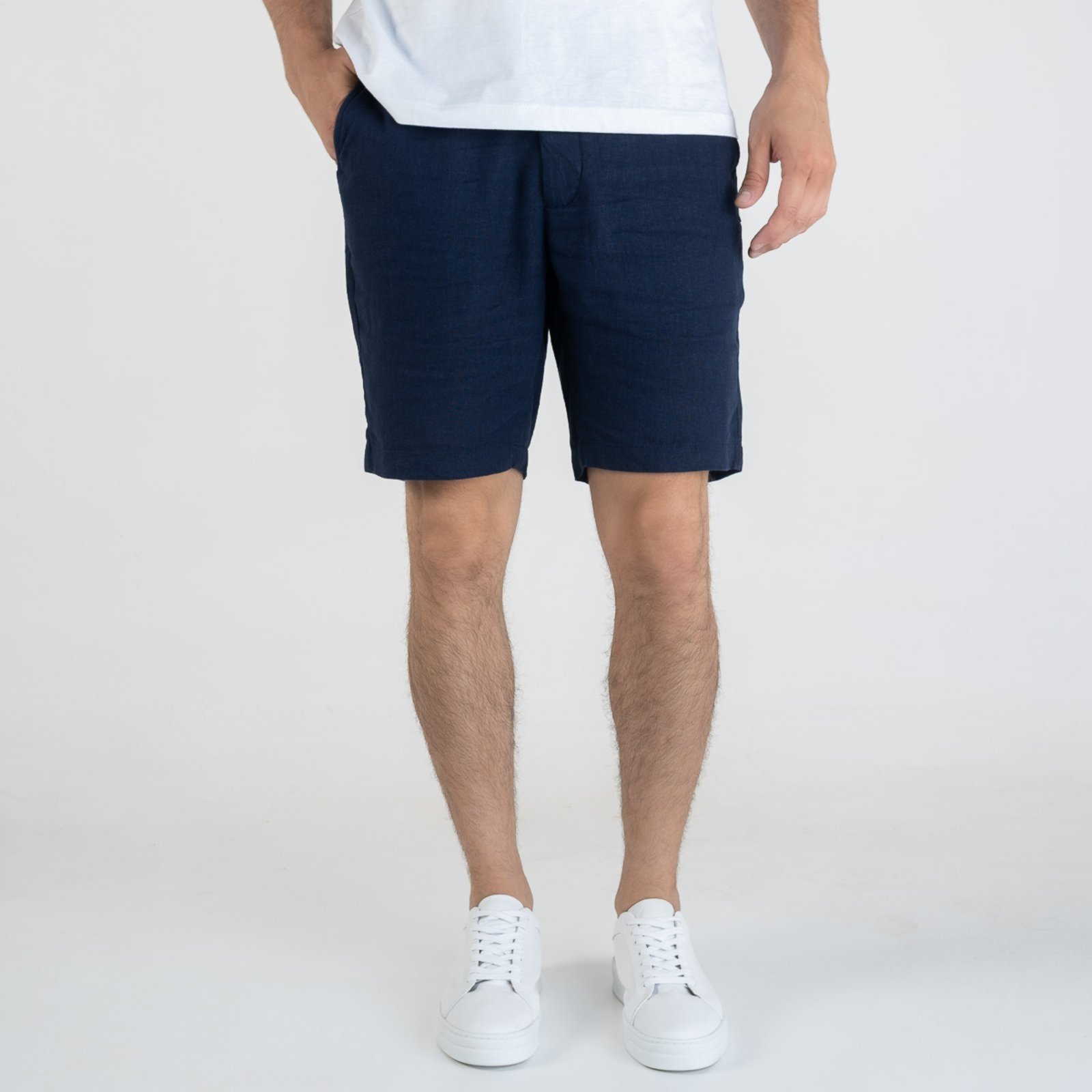 Bermuda Reserva Linho Casual Marinho
