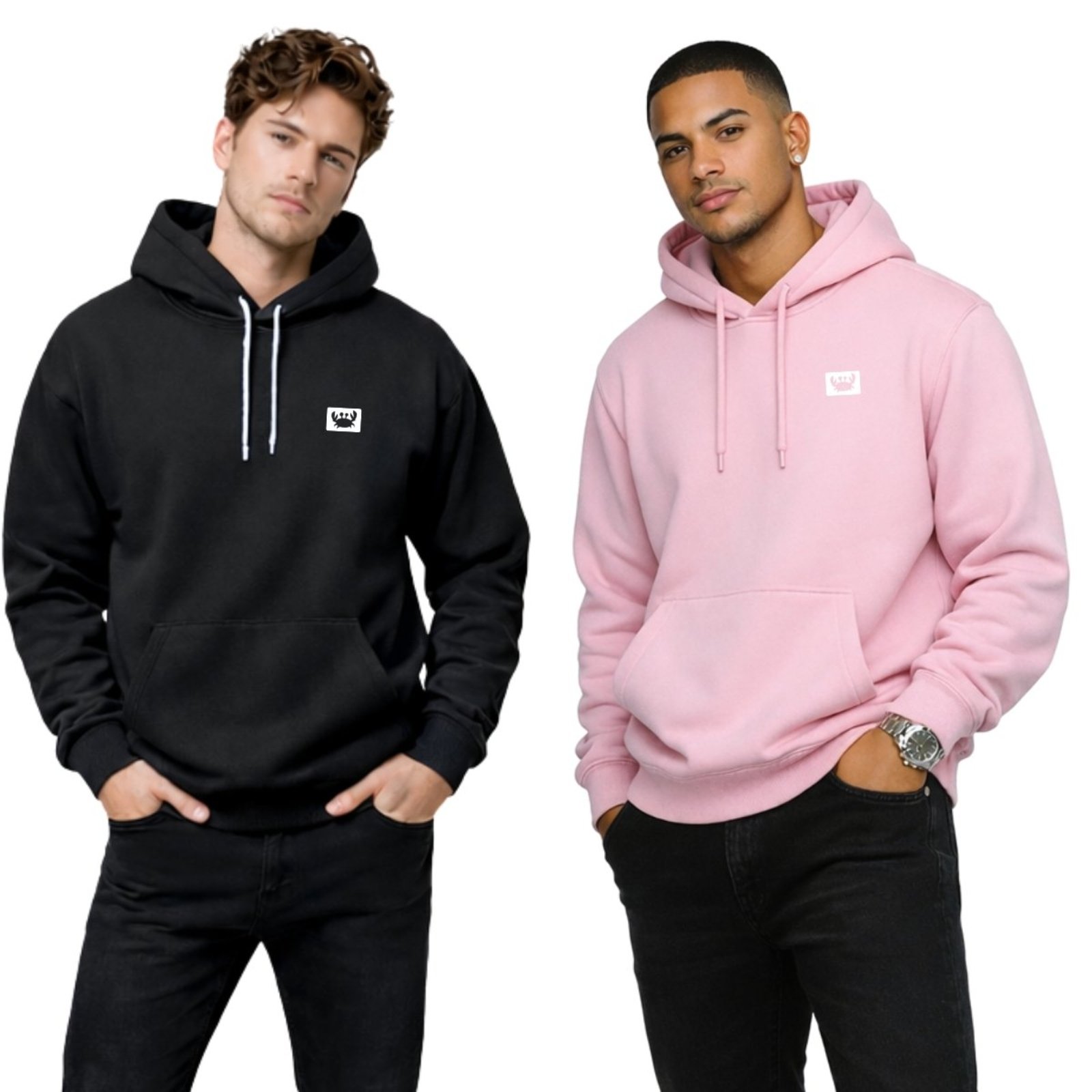 Kit 2 Moletom Modelo Canguru Com Capuz Masculino Estampado Siri Relaxado