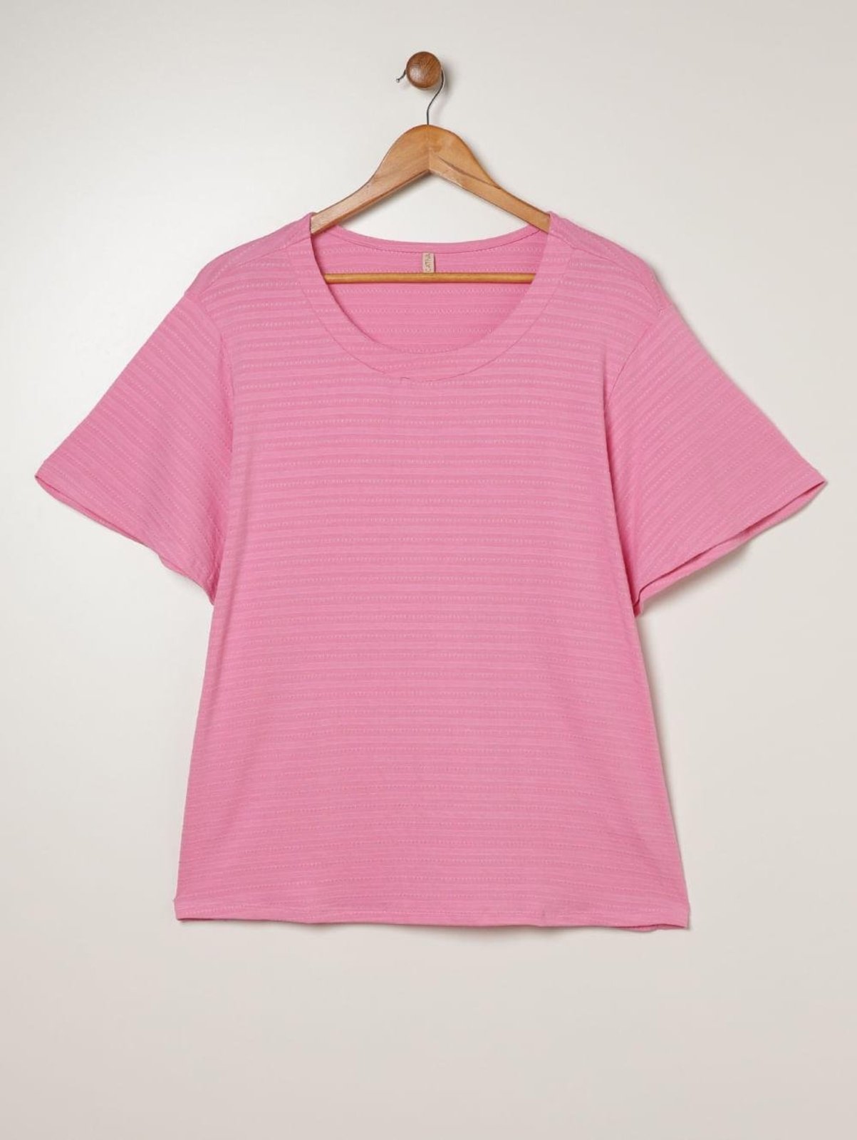 Blusa Manga Ampla Cativa Plus Size Feminina ROSA CLARO