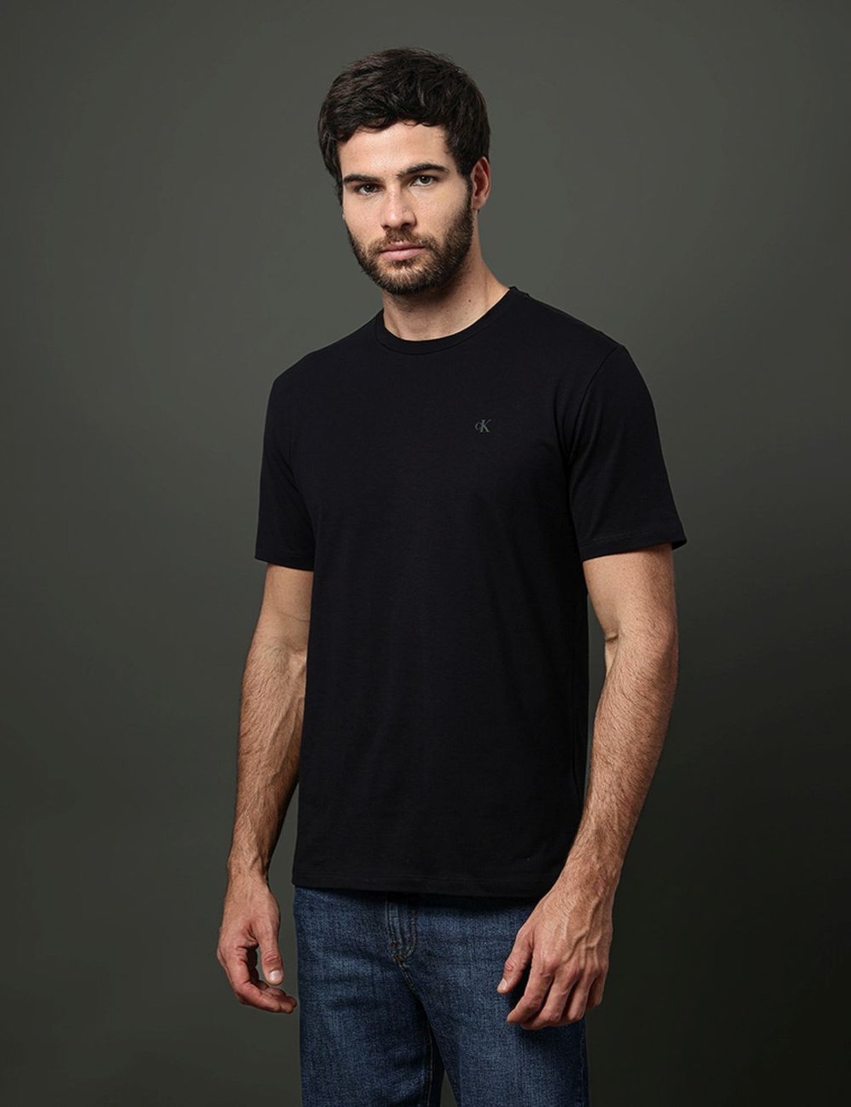 Camiseta Masculina Pima Calvin Klein Jeans - Preto Calvin Klein Jeans