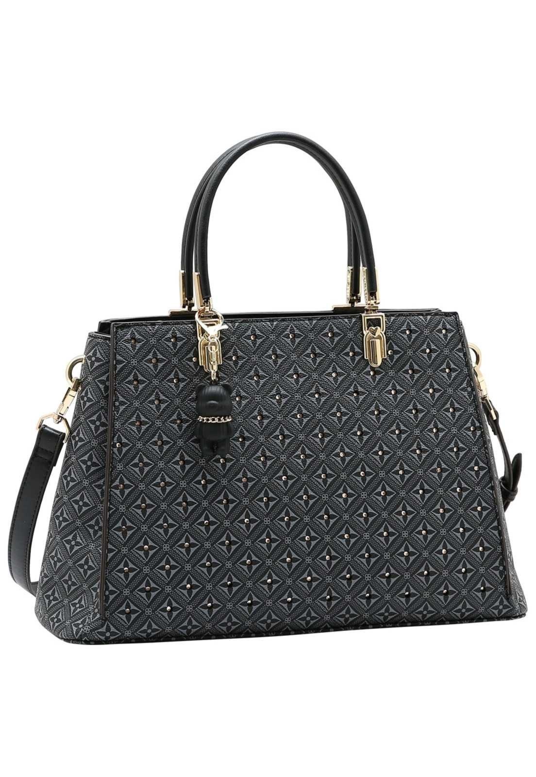 Bolsa Feminina Chenson Mão Monograma Cristal 3485747 Preto