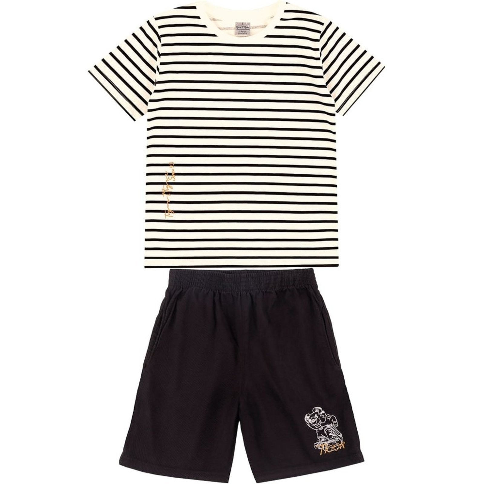 Infantil - Conjunto Curto Listrado Menino Tigor T. Tigre