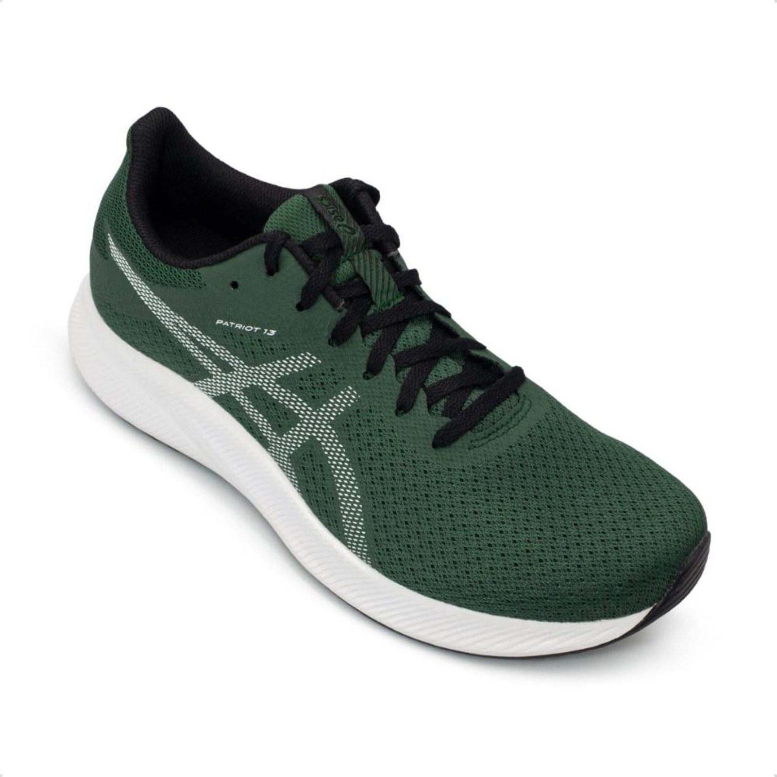 Vista 3 Tênis Asics Masculino Patriot 13 Corrida verde ASICS verde