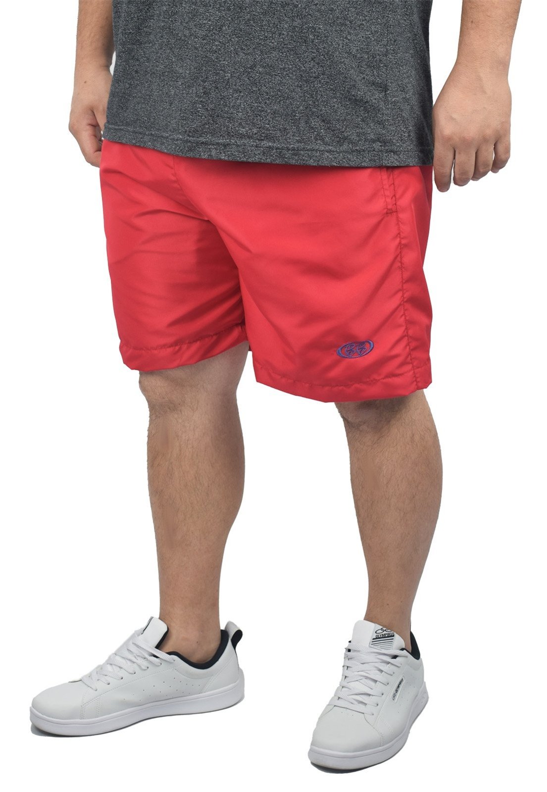 Short Tactel Extra Grande Plus Size Masculino Cores Butu Vermelho