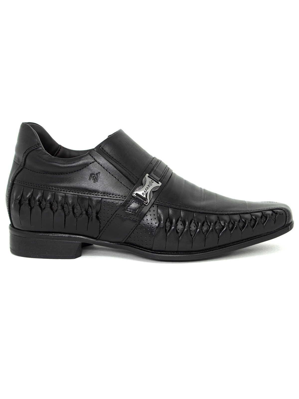 Sapato Rafarillo Vegas Alth Você + Alto 7cm Couro Preto