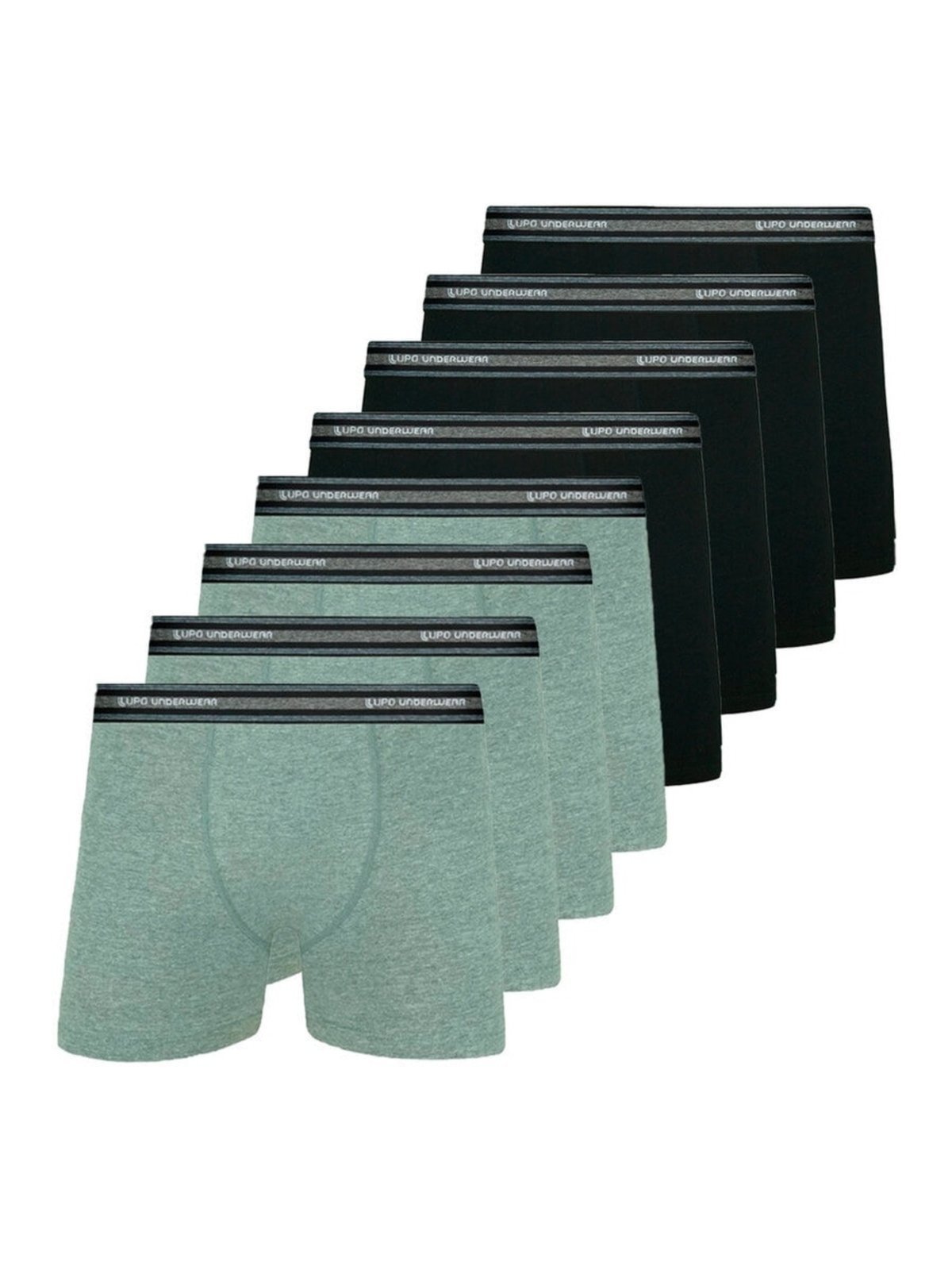 Kit com 8 Cuecas Boxer Lupo 523-088 Cinza