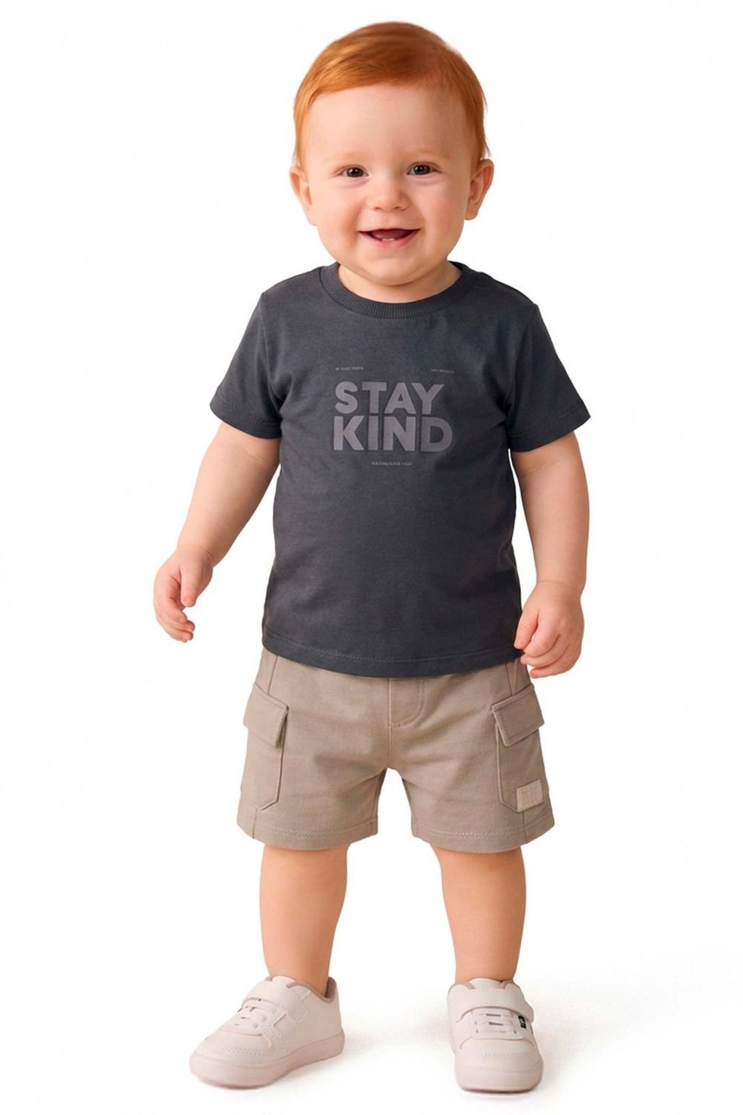 Infantil - Conjunto Menino Cargo Kind Colorittá Cinza