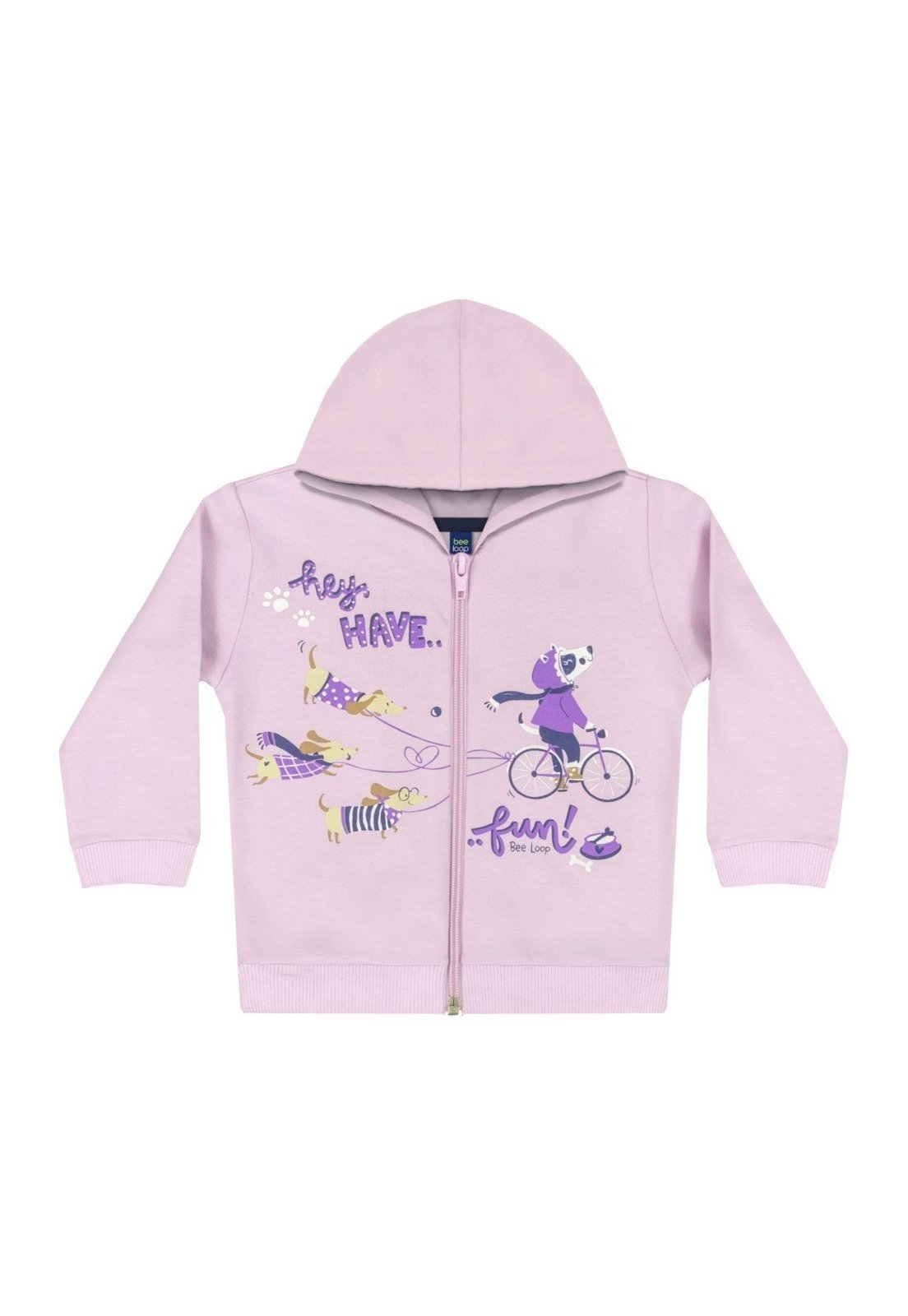 Vista 3 Infantil - Conjunto Jaqueta e Calça Menina Bee Loop roxo Bee Loop roxo