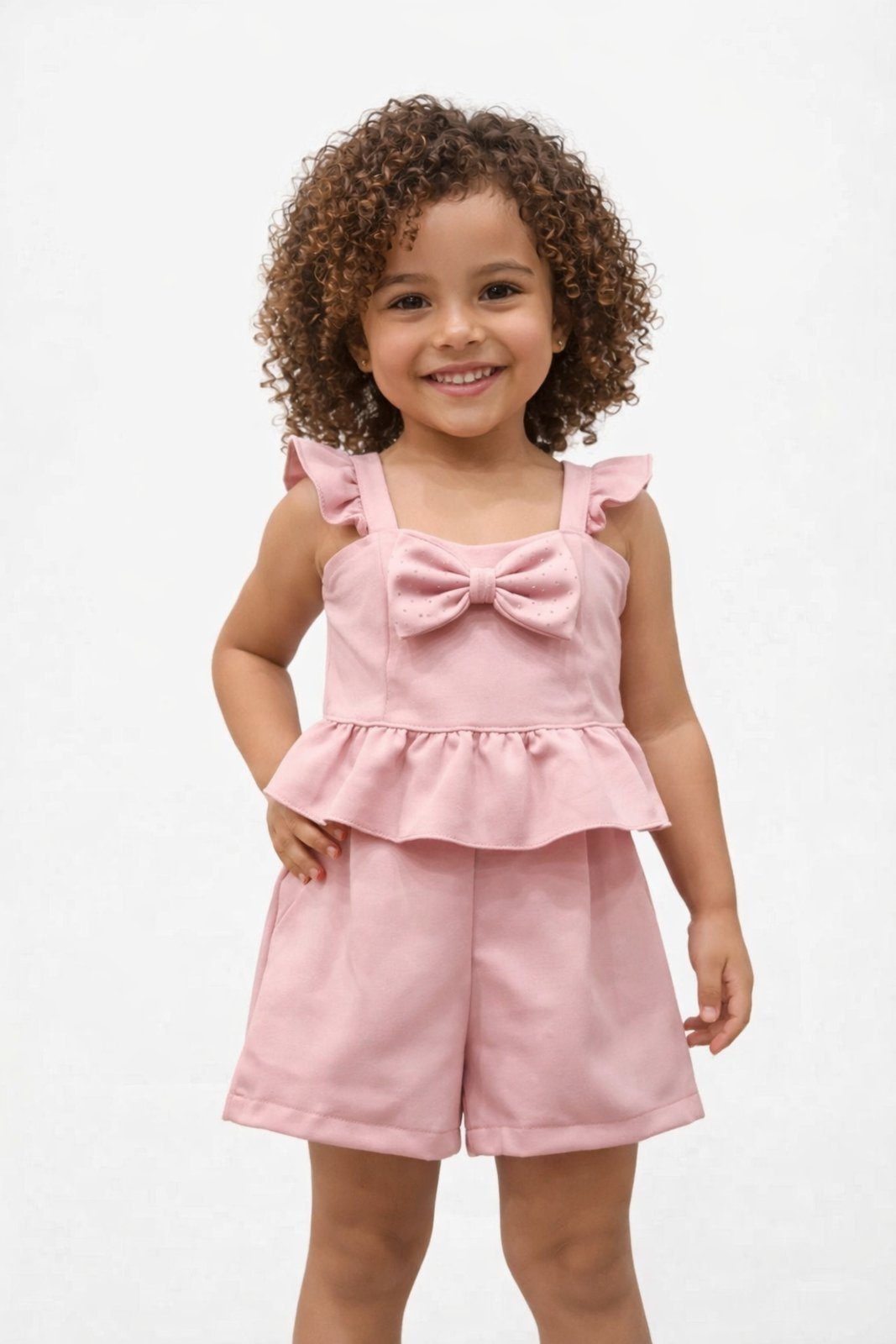 Infantil - Conjunto D Bell Outlet Fashion Babado Rosa