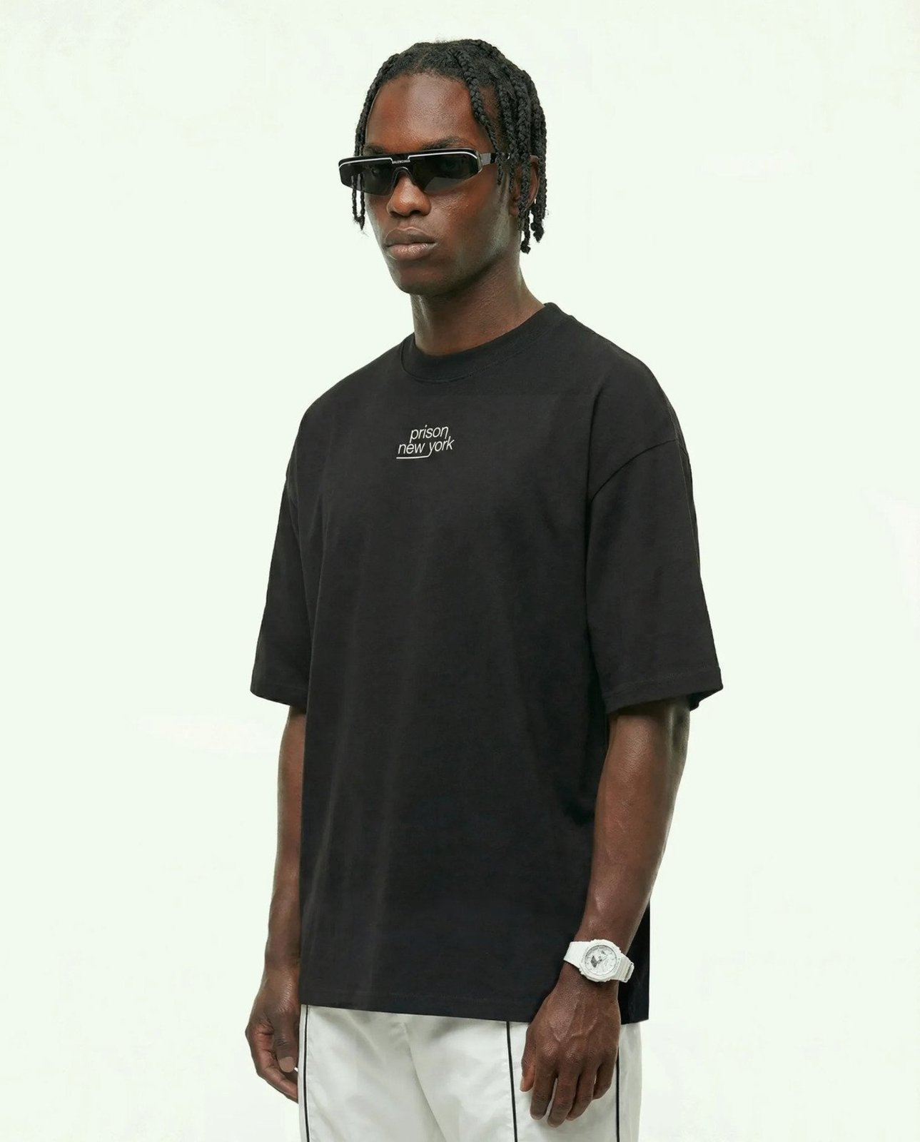 Camiseta Oversized minimalista New York Essentials Preta Preto